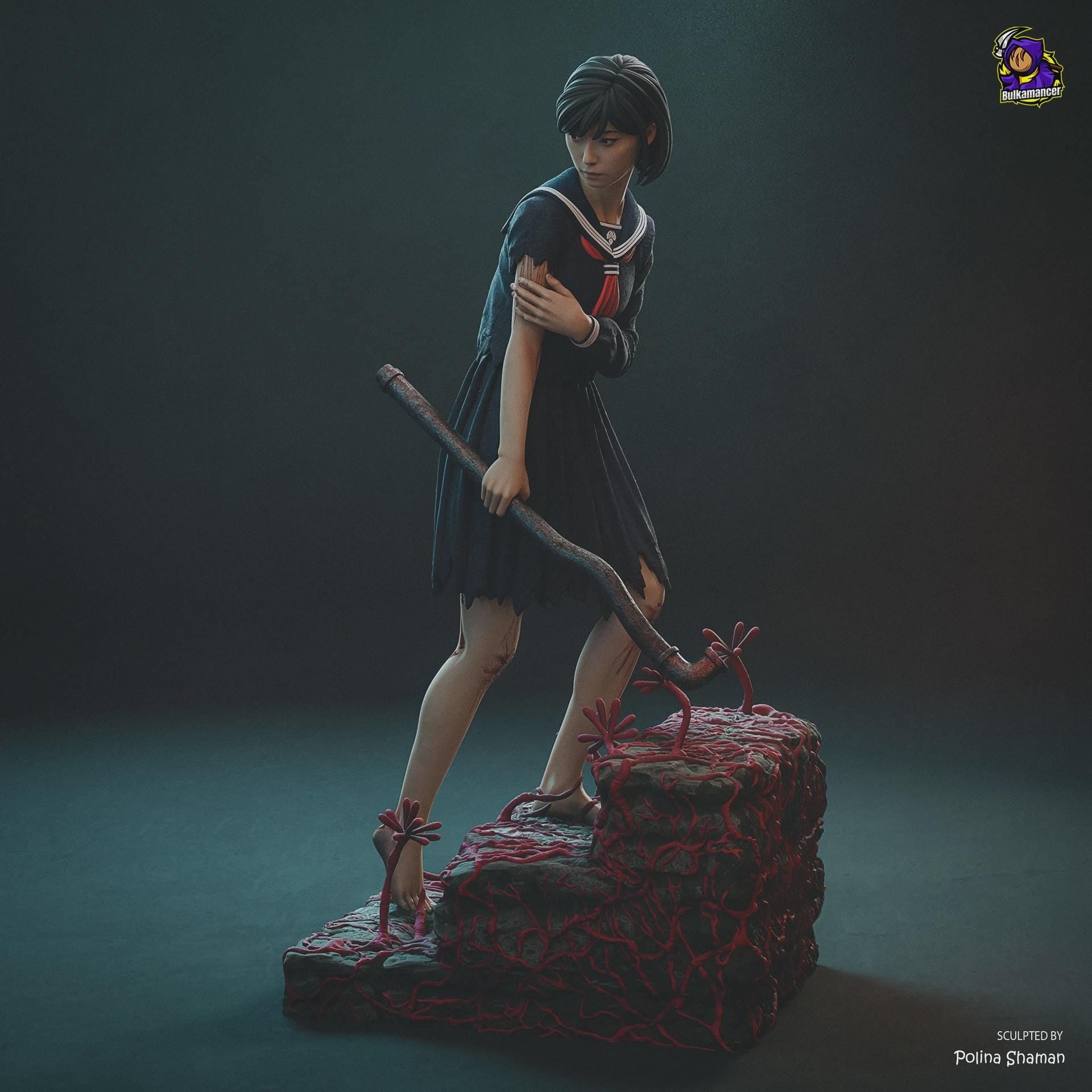 Hinako resin figure, Hand Painted Collectible Statue, Display Art