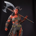 Karlach resin figure, Tiefling Resin Statue, Hand Painted, 28.9 cm