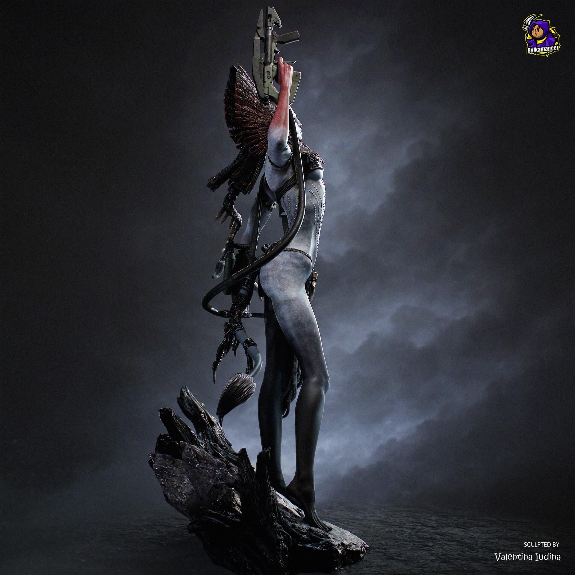 Varang Resin Figure, Hand Painted Collectible Statue, 34.1 cm (341 mm)