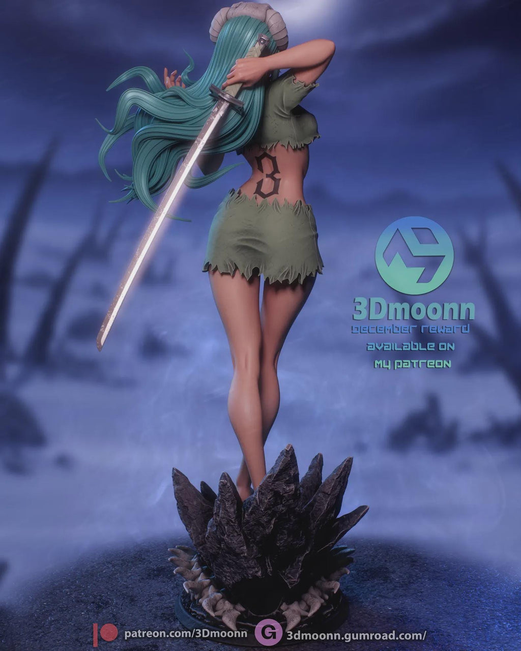 Nelliel Tu Odelschwanck, Nelliel Resin Statue, Hand Painted 1/6 Scale