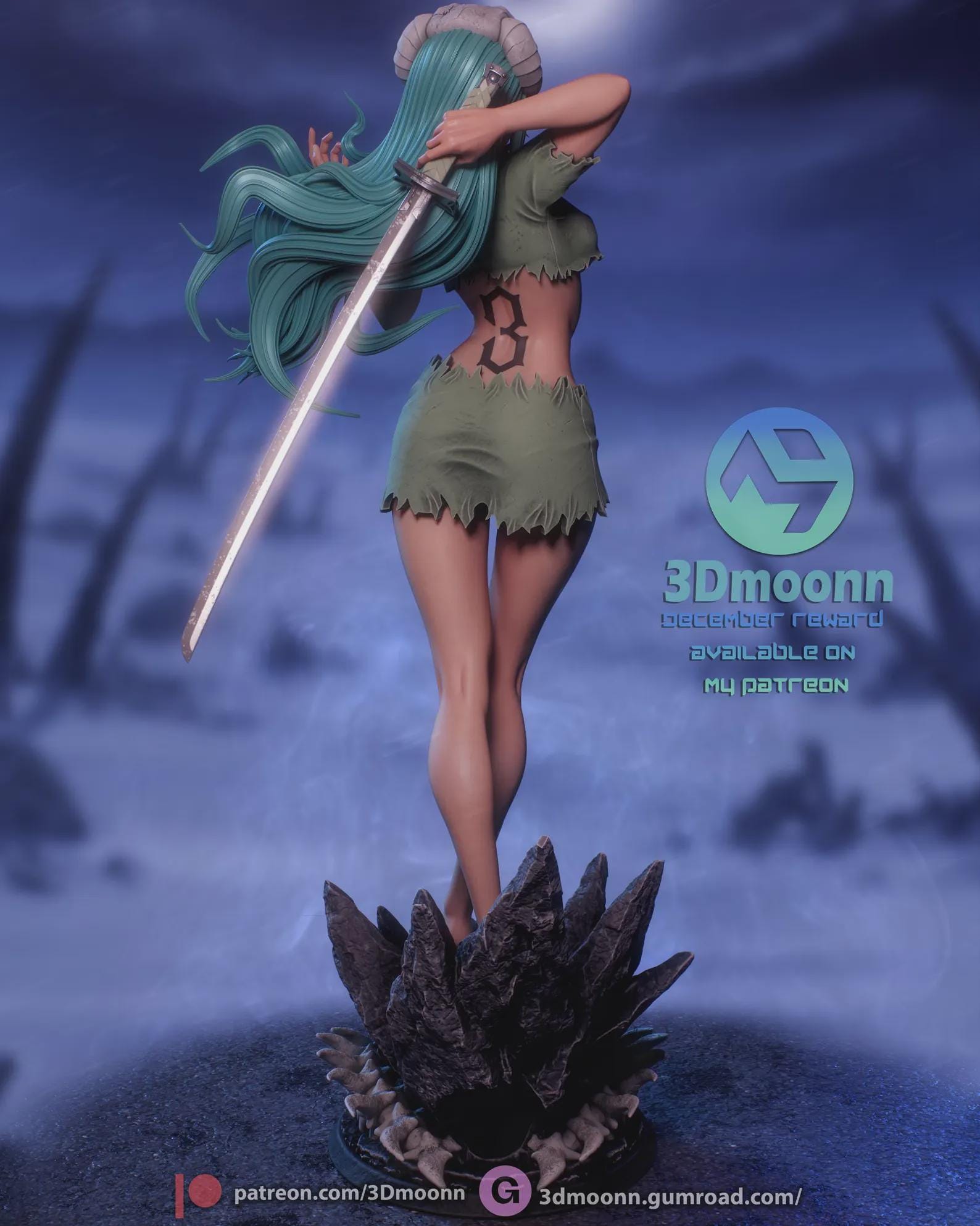 Nelliel Tu Odelschwanck, Nelliel Resin Statue, Hand Painted 1/6 Scale
