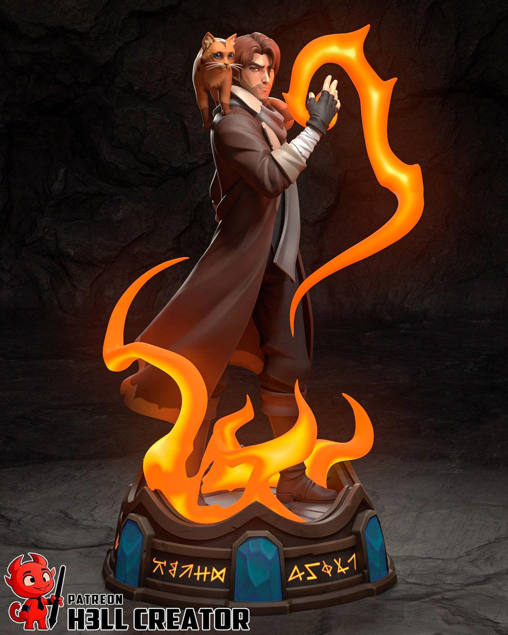 Caleb Widogast Statue, Resin Figure, Hand Painted, 204 mm (8.0 in)