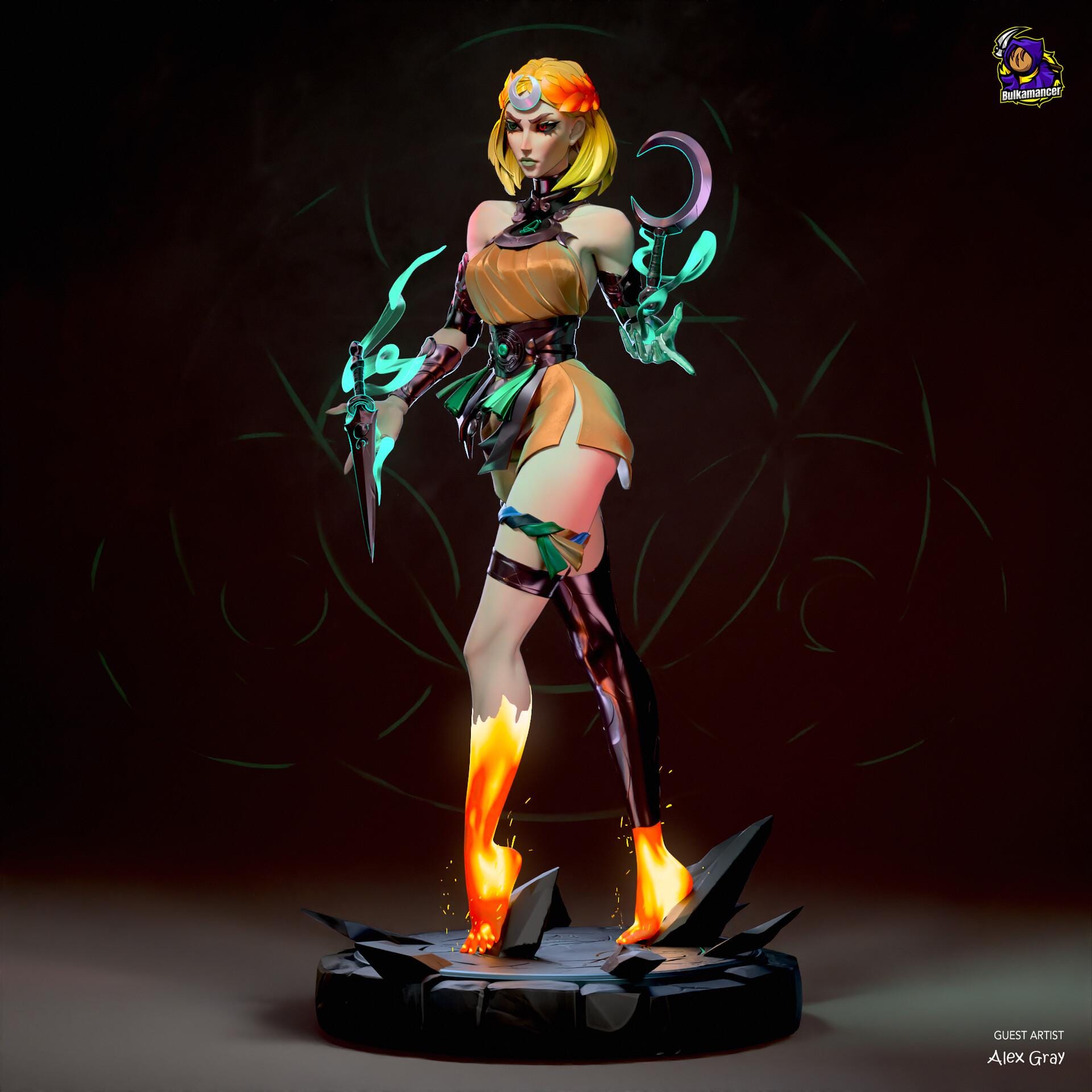 Melinoe resin figure, Hand Painted Resin Statue, 22 cm (8.66 in)