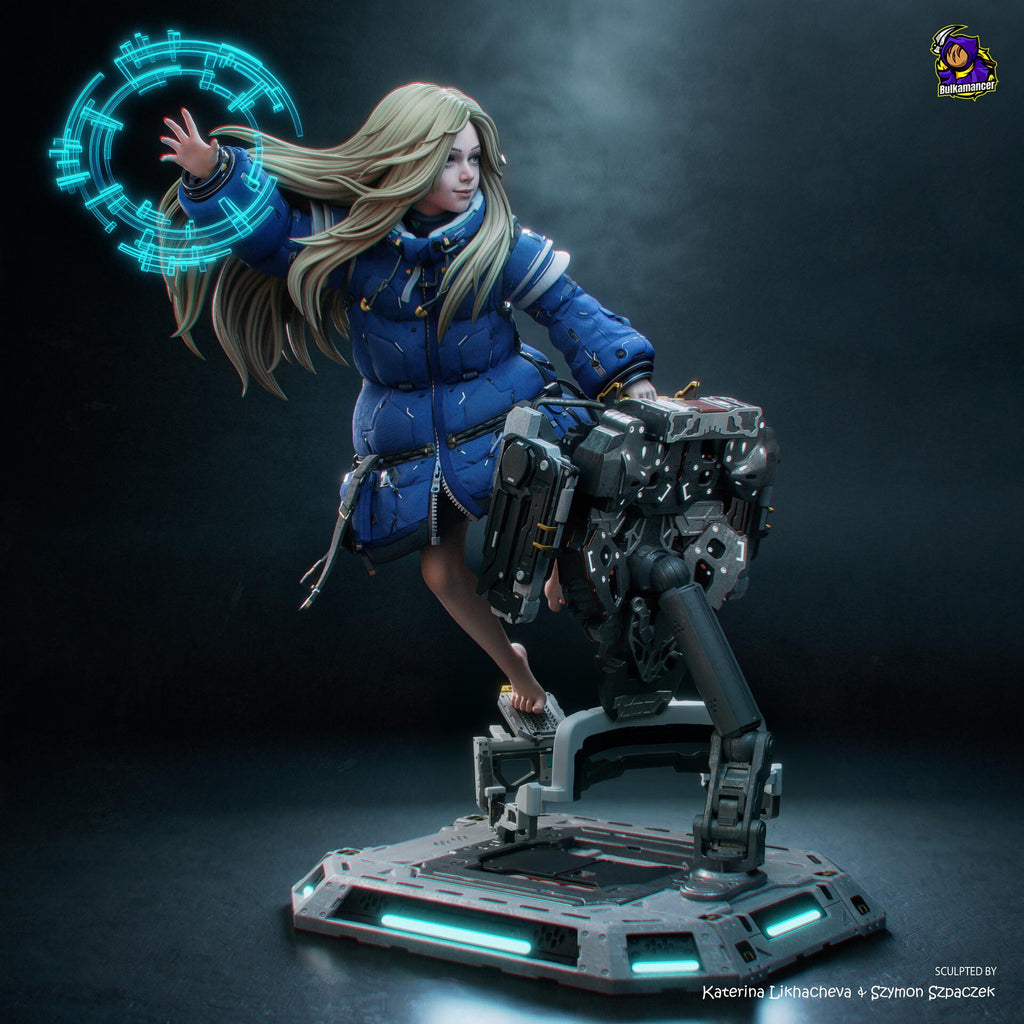 Diana Pragmata resin statue, Hand Painted Collectible Figure, 189 mm (7.4 in)