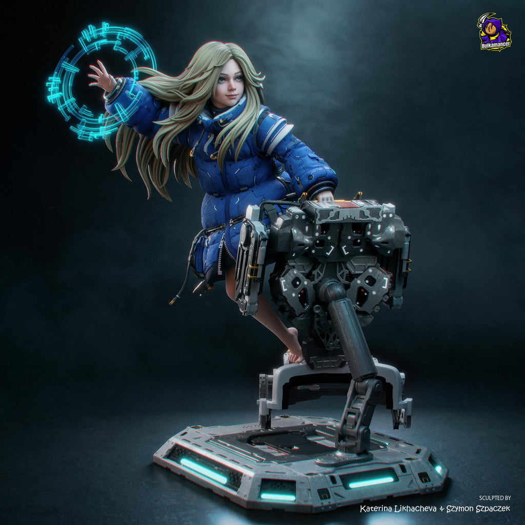 Diana Pragmata resin statue, Hand Painted Collectible Figure, 189 mm (7.4 in)