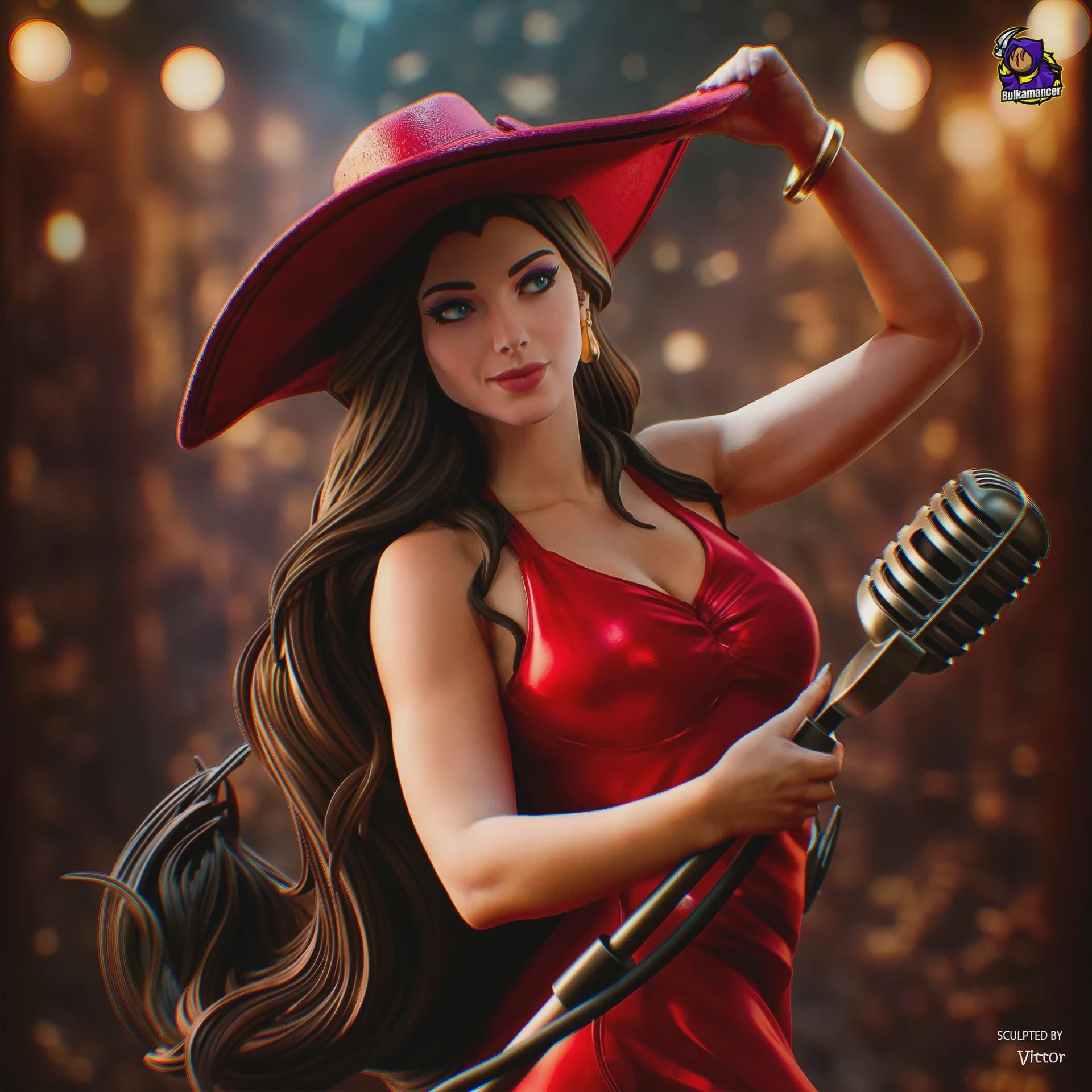 Pauline resin figure, Hand Painted Collectible Statue, 25 cm (9.84 in)