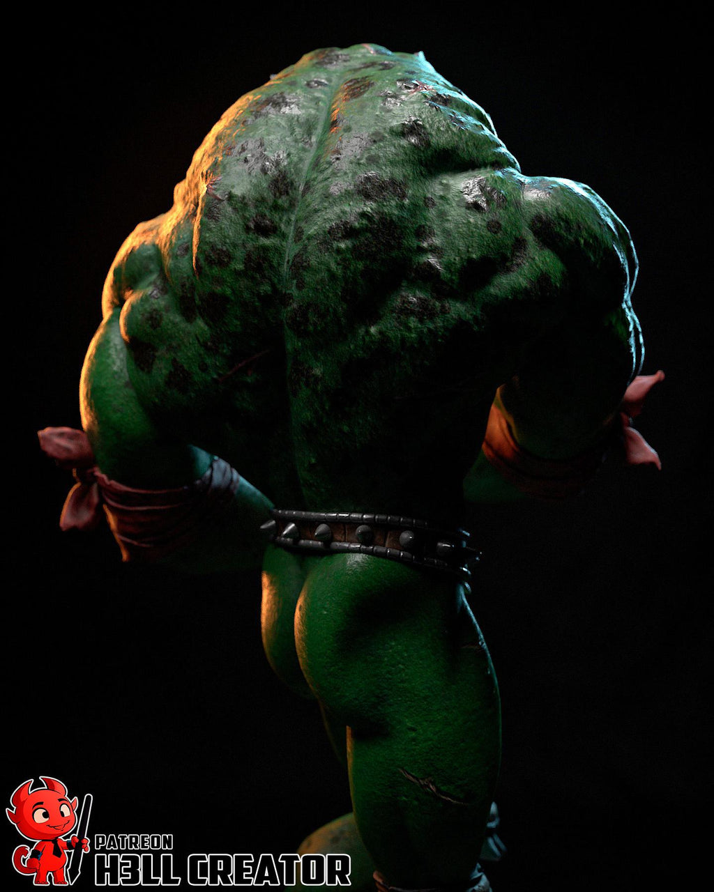 Rash Battletoads Figure, Resin Statue, Hand Painted Collectible, 8.3 in