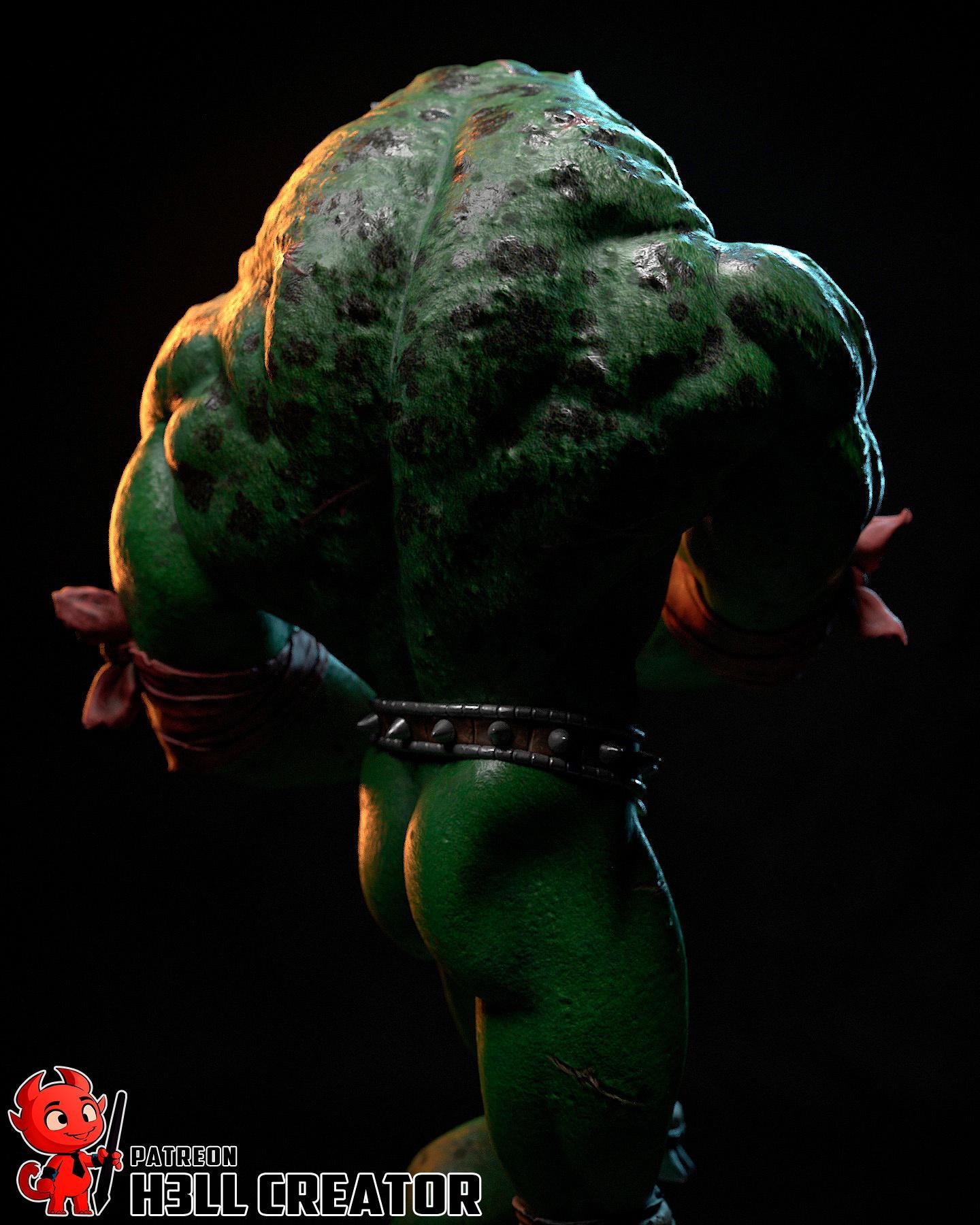 Rash Battletoads Figure, Resin Statue, Hand Painted Collectible, 8.3 in