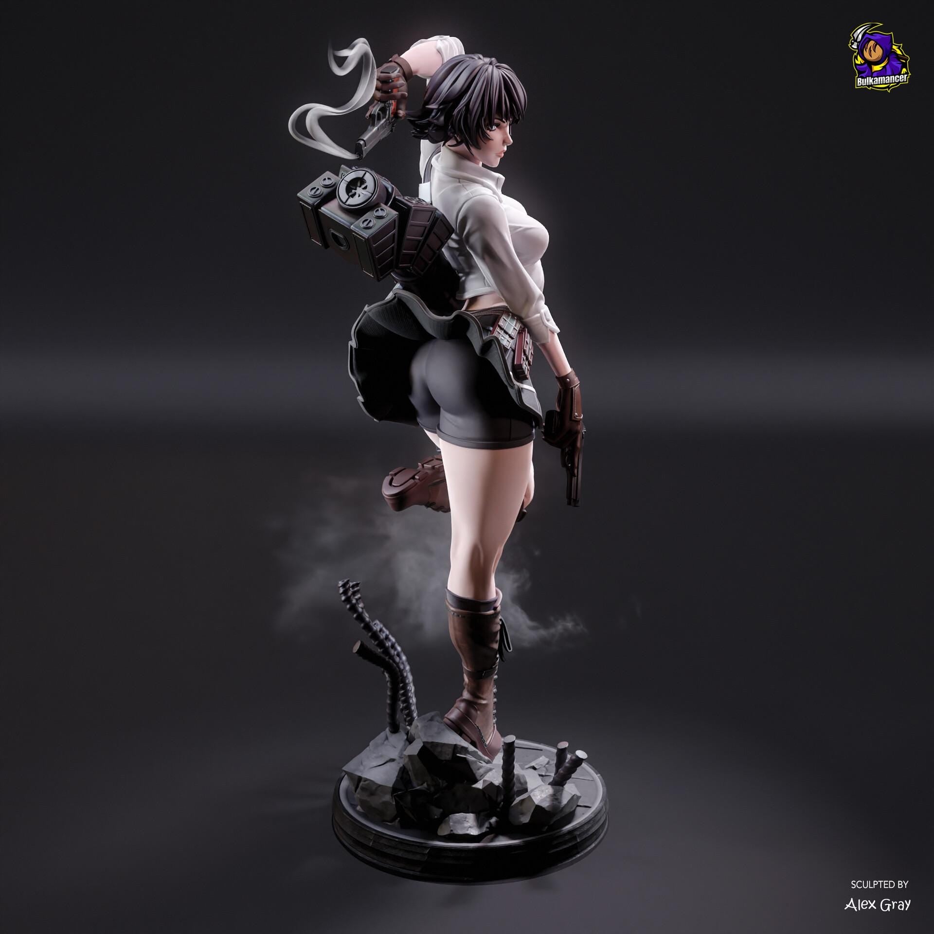 Lady resin figure Resin Statue, Hand Painted Collectible Figure, 23 cm (9.06 in)