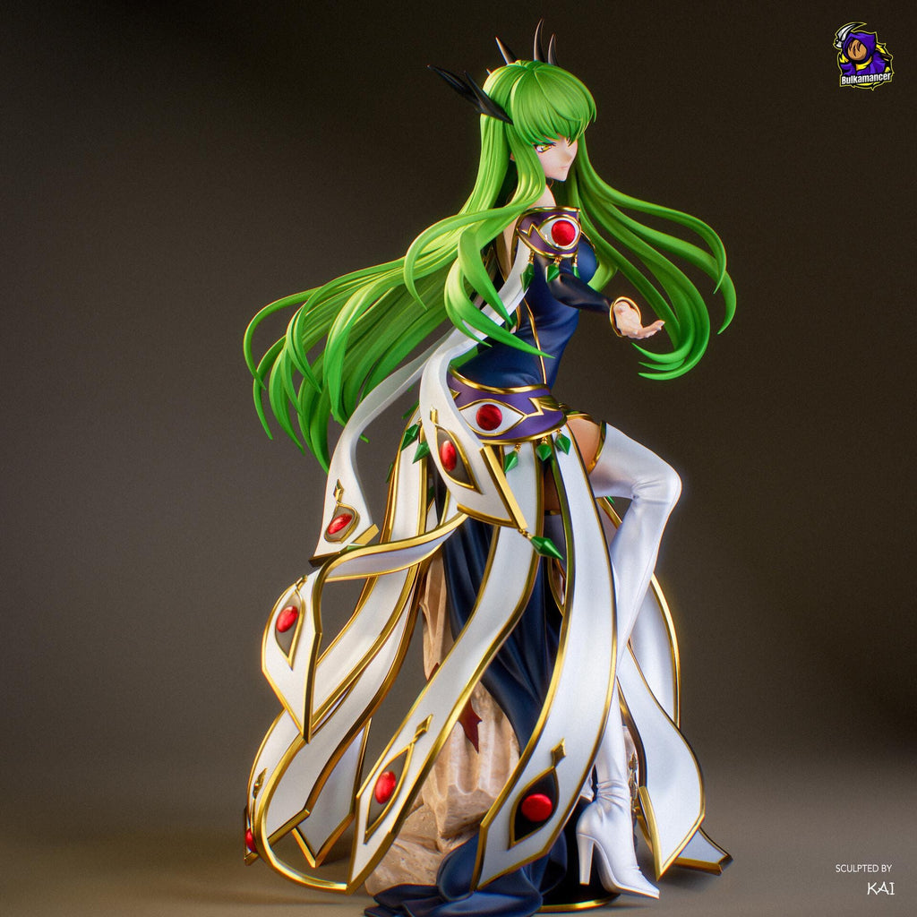 C.C. Code Geass Resin Figure, Hand Painted Collectible Statue, 25.4 cm (10.0 in)