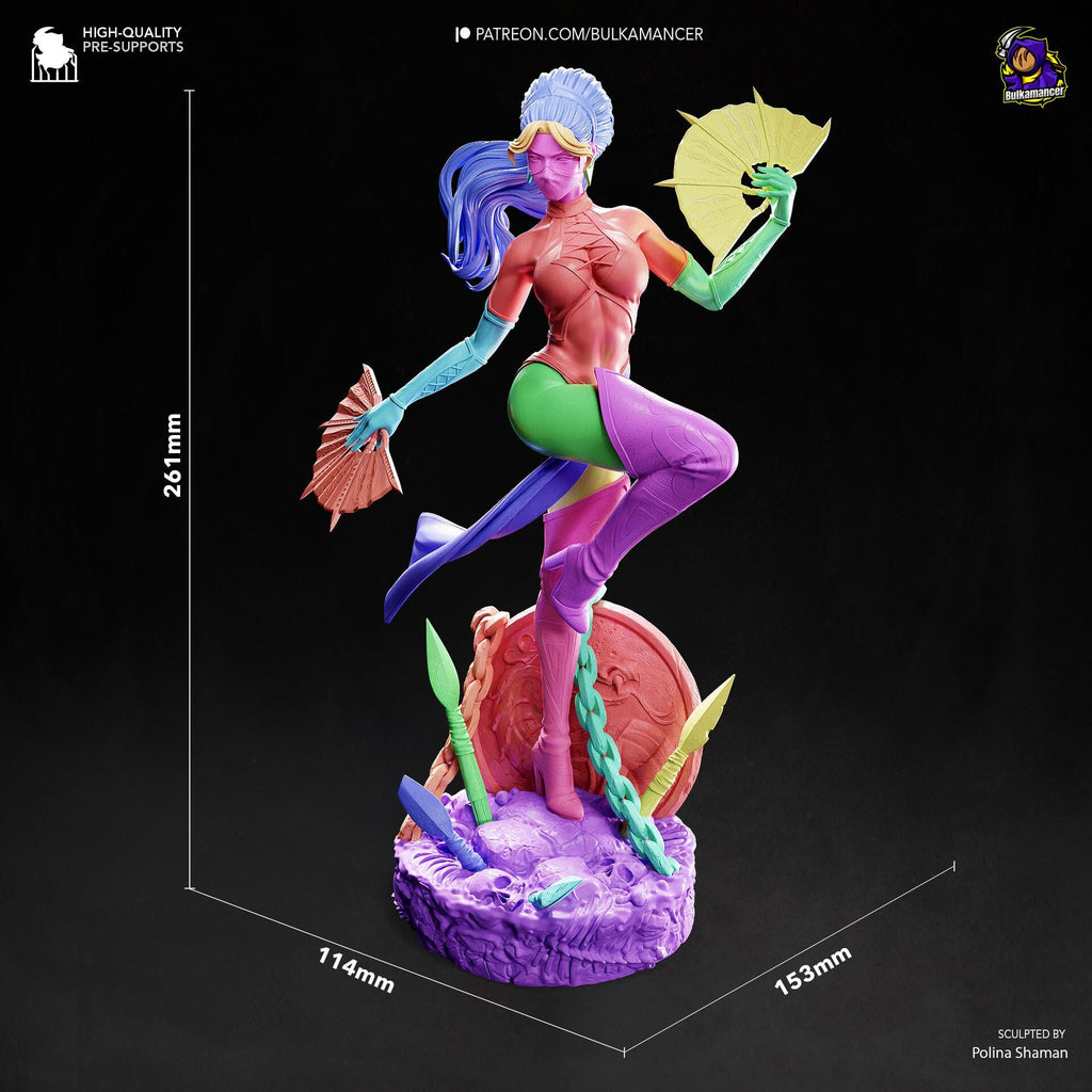 Kitana Mortal Kombat Figure, Resin Statue, Hand Painted Figure
