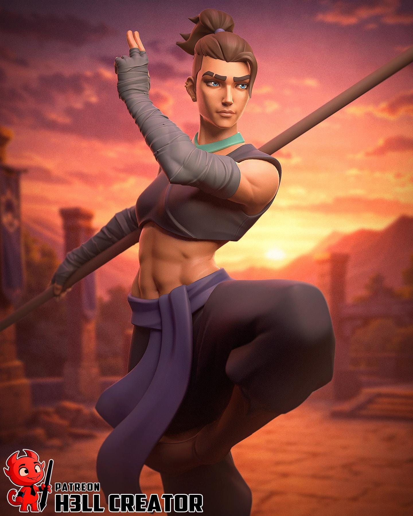 Beauregard resin figure, Critical Role Hand Painted Collectible Statue