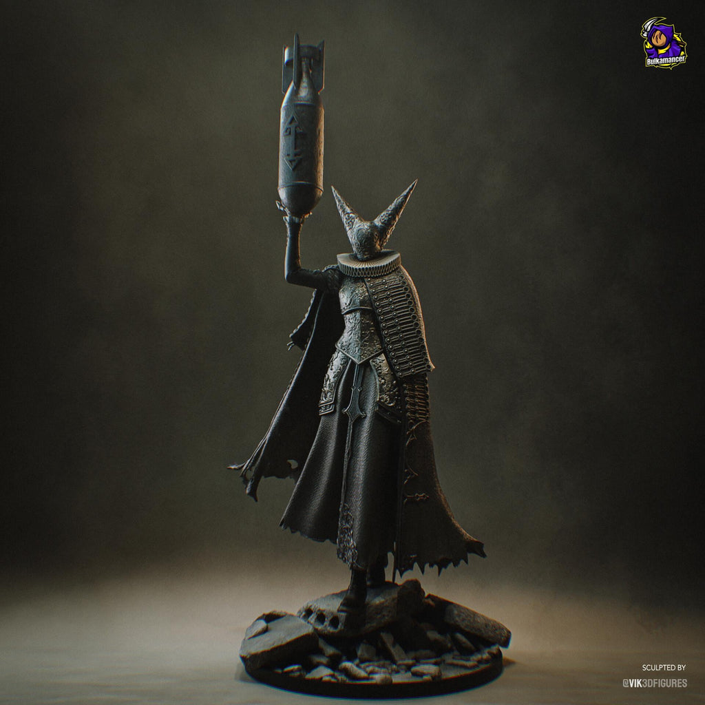 Artillery Witch Figure Resin Statue, Hand Painted Collectible, 36 cm (14.17 in)