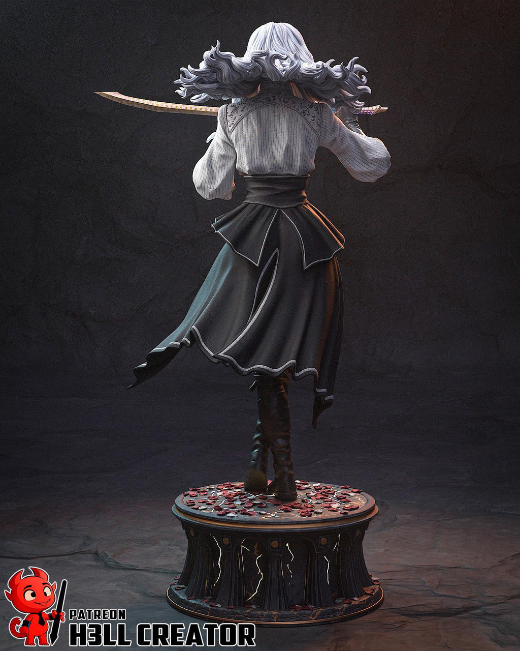 Maelle Resin Statue, Hand Painted Display Figure, 188 mm (7.4 in)