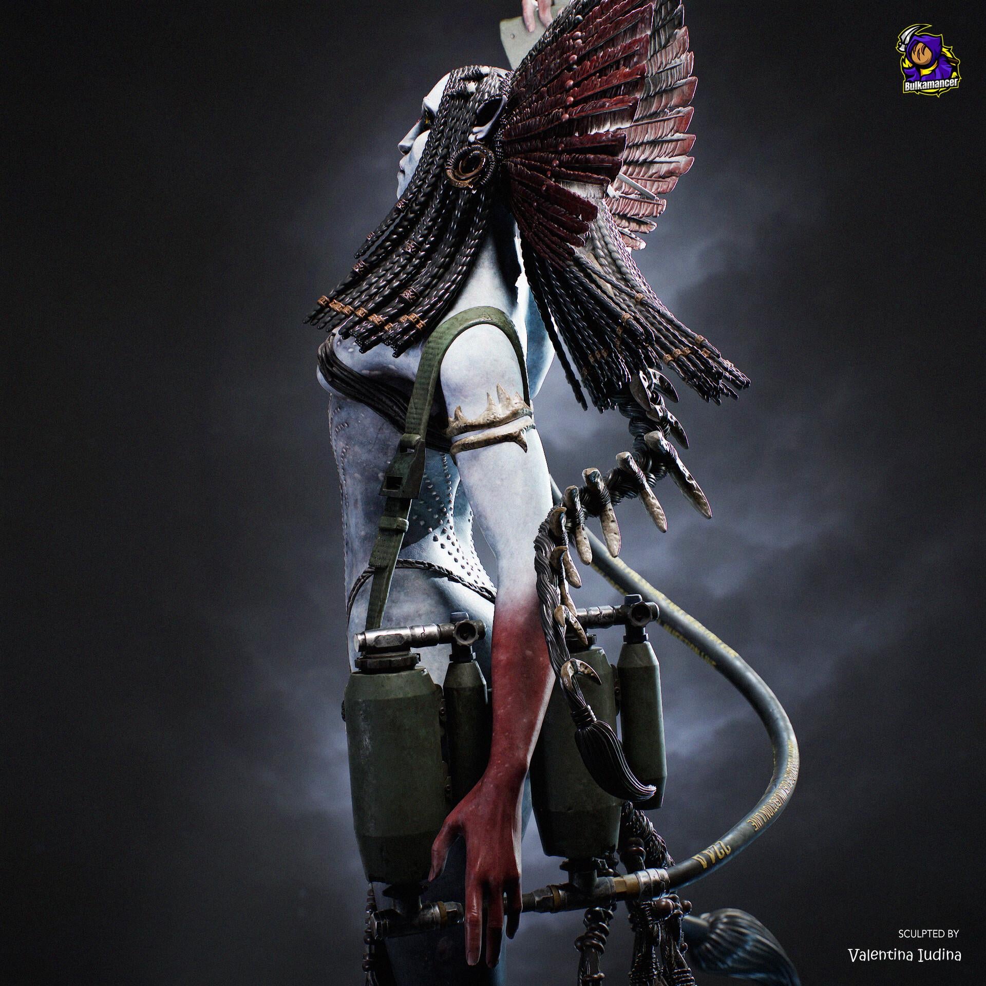Varang Resin Figure, Hand Painted Collectible Statue, 34.1 cm (341 mm)