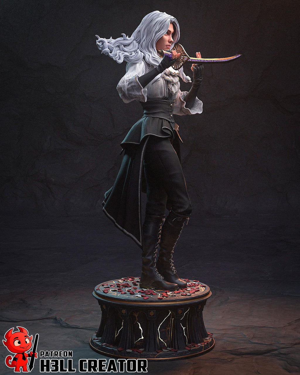 Maelle Resin Statue, Hand Painted Display Figure, 188 mm (7.4 in)