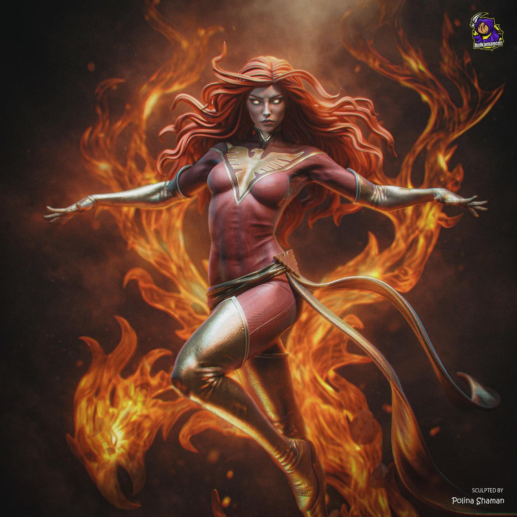 Dark Phoenix resin figure, Hand Painted Collectible Statue, Jean Grey