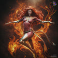 Dark Phoenix resin figure, Hand Painted Collectible Statue, Jean Grey