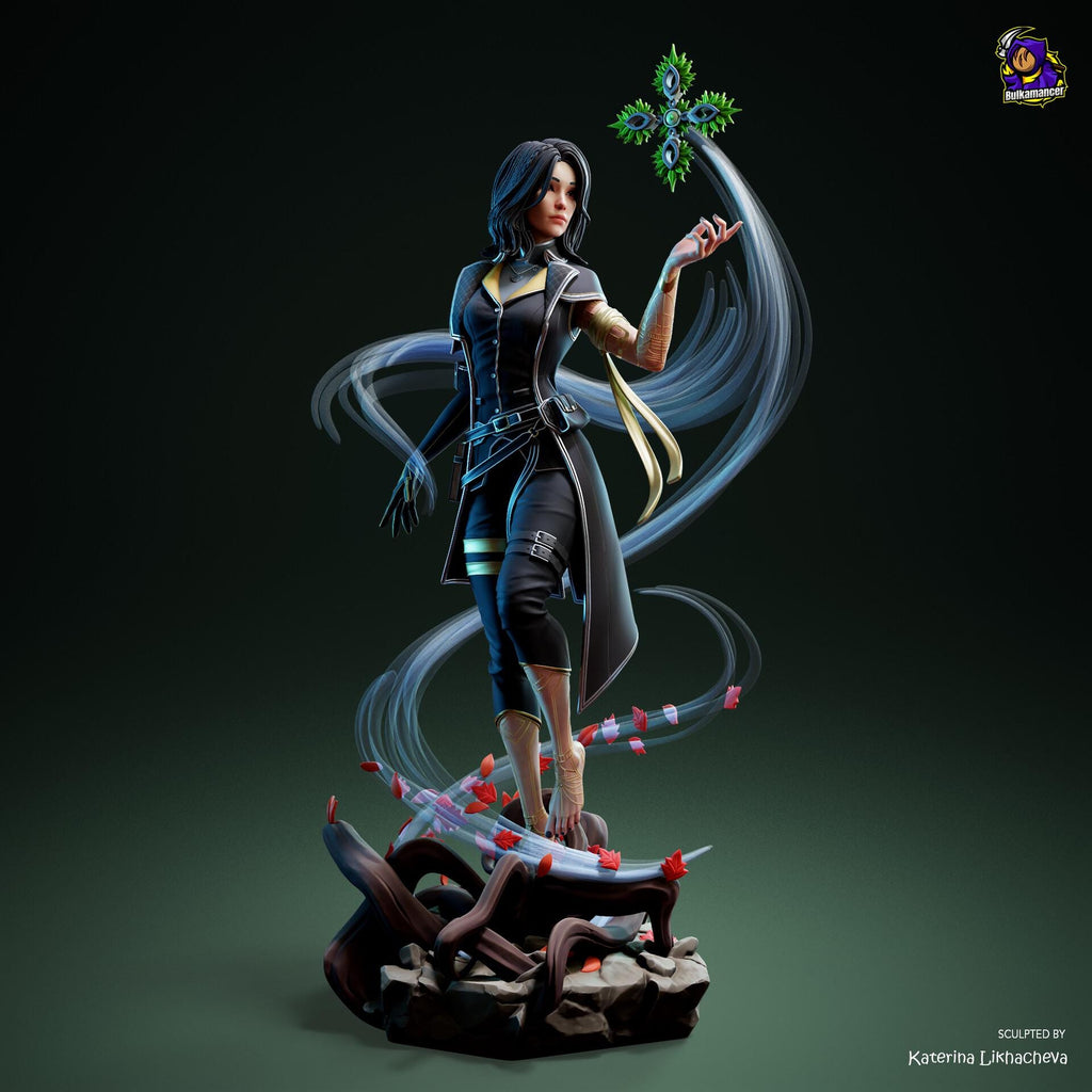 Lune Resin Figure, Hand Painted Collectible Statue, 27.8 cm (10.94 in)