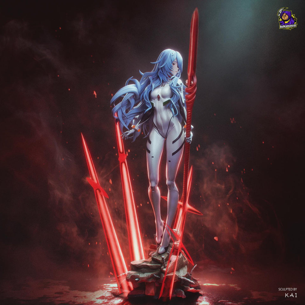 Rei Ayanami Figure, Resin Statue, Hand Painted Collectible, Display Piece