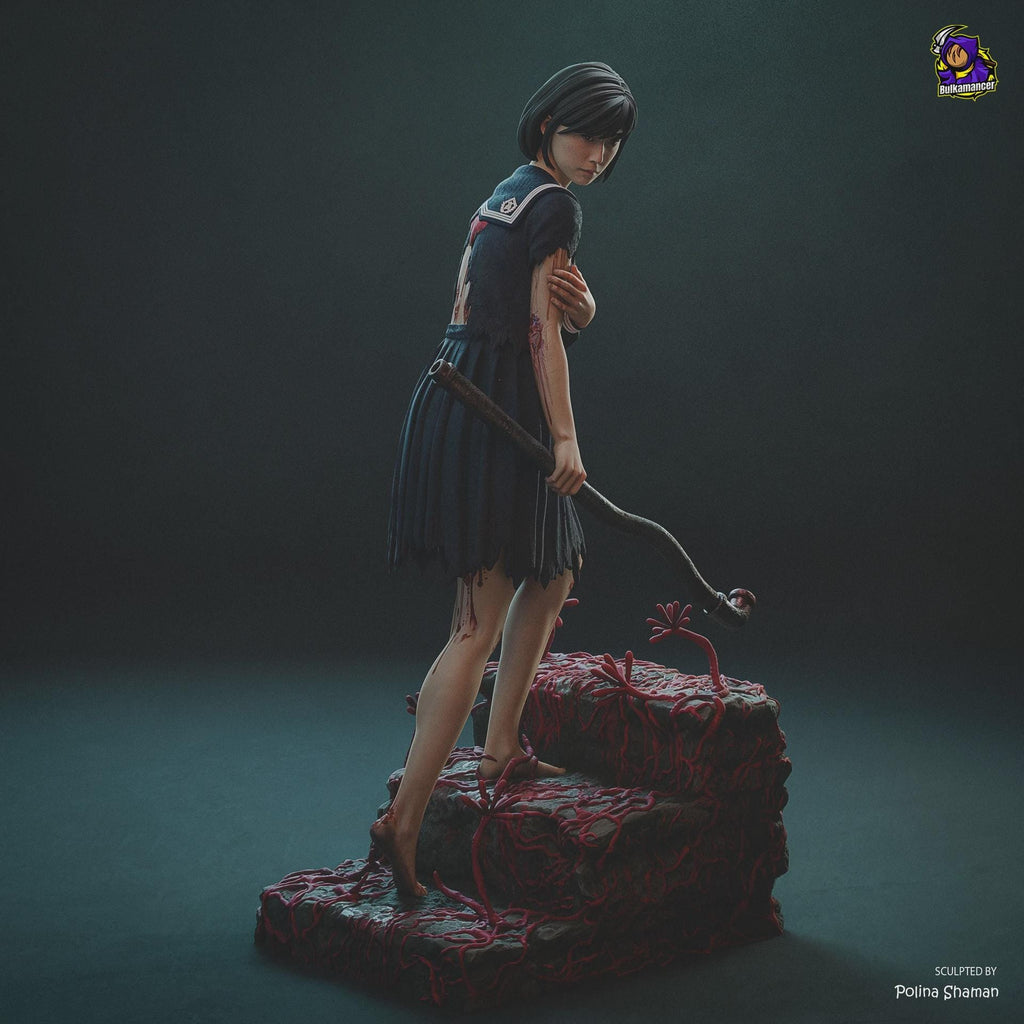 Hinako resin figure, Hand Painted Collectible Statue, Display Art