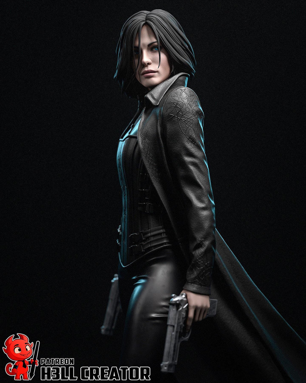 Selene resin statue, Hand Painted Collectible Figure, 234 mm (9.2 in)