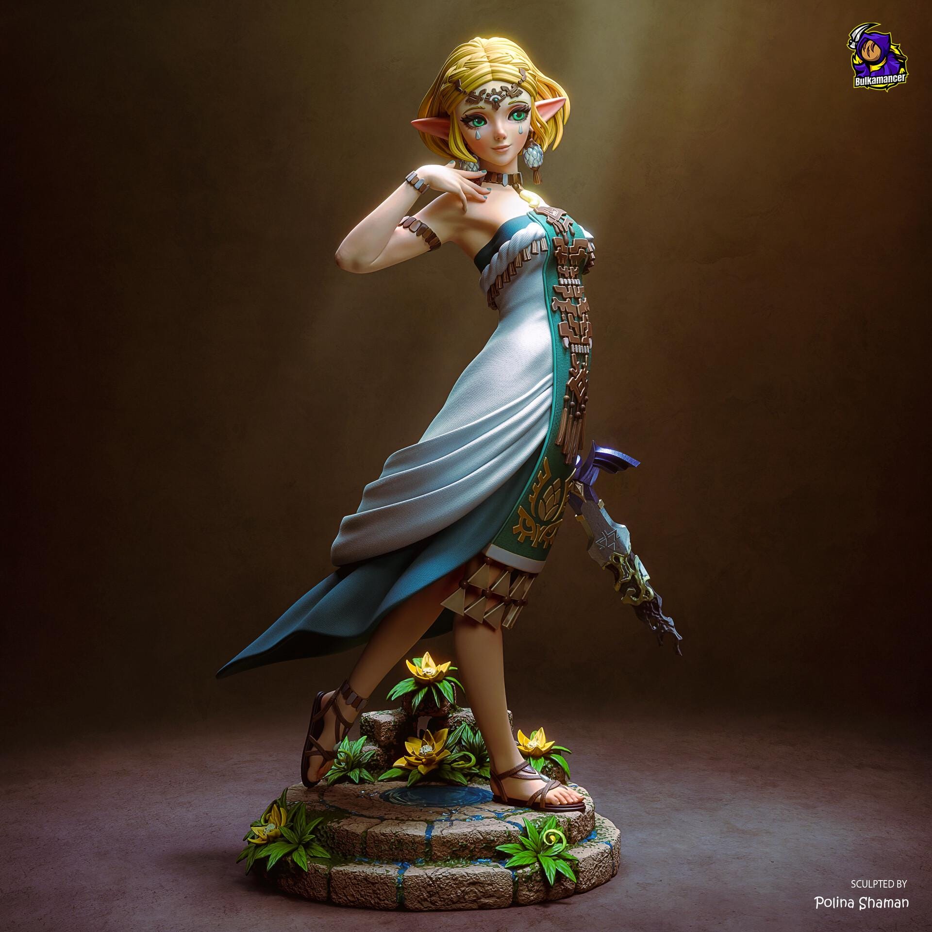 Princess Zelda Statue, Resin Statue, Hand Painted Collectible, 228 mm (9.0 in)