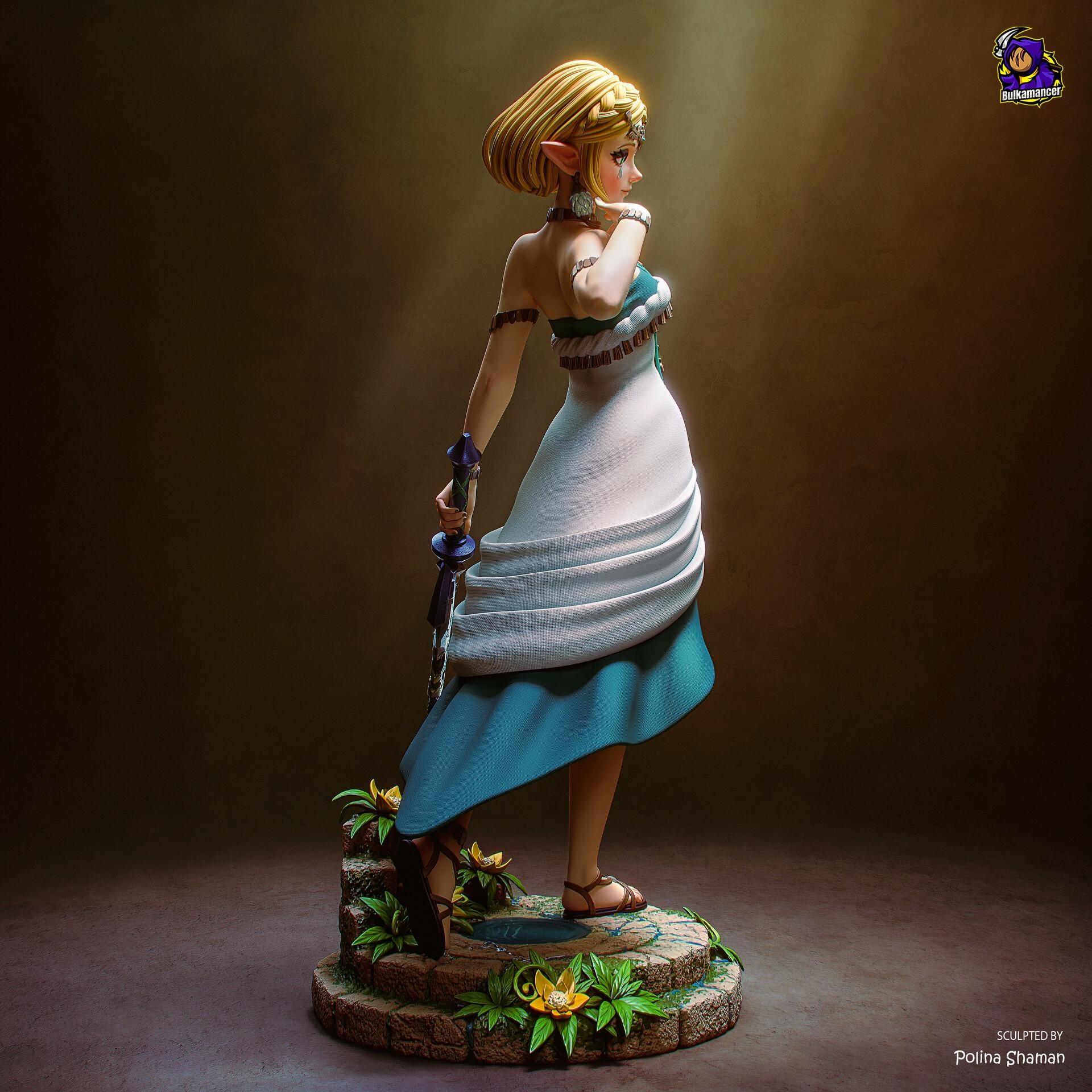 Princess Zelda Statue, Resin Statue, Hand Painted Collectible, 228 mm (9.0 in)