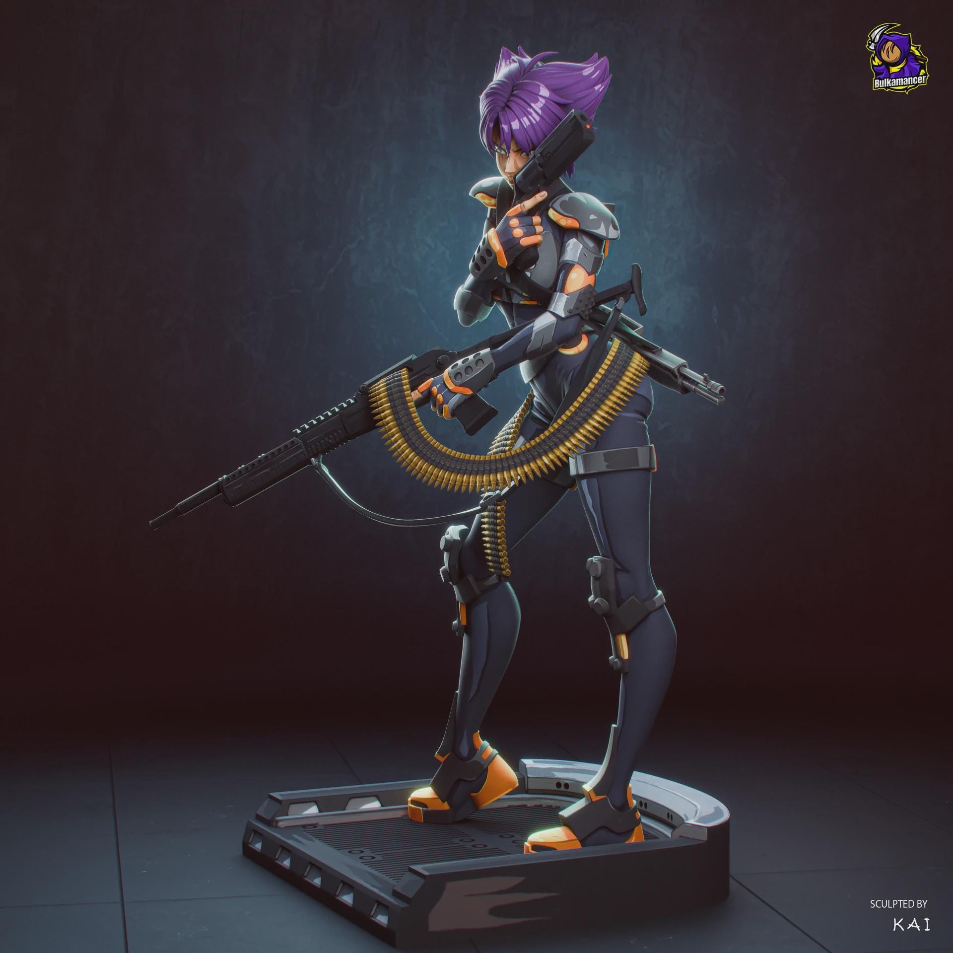 Konoko Oni resin figure, Hand Painted Resin Statue, 22.4 cm (8.8 in)
