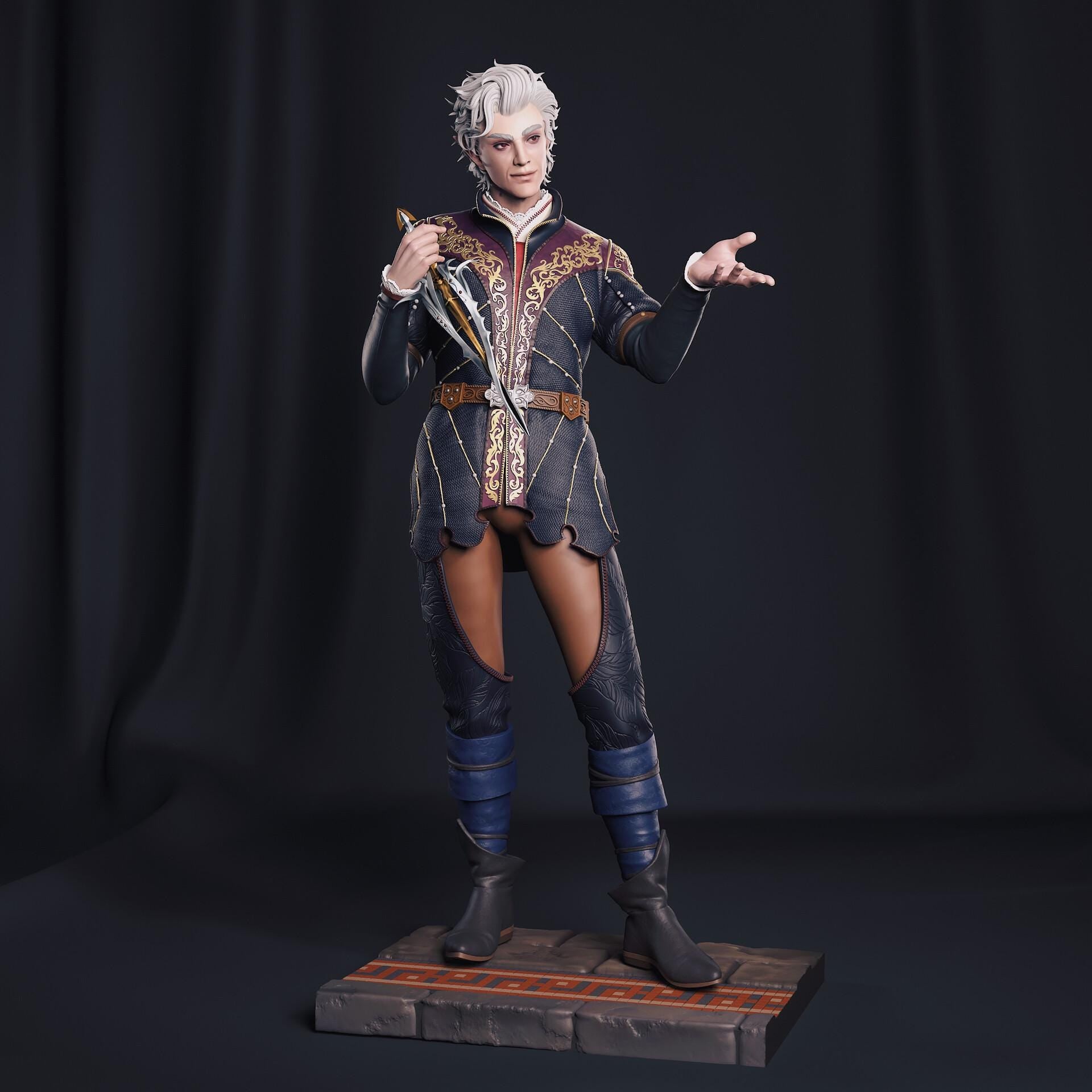Astarion resin figure, Hand Painted Resin Statue, 24.5 cm (9.65 in)