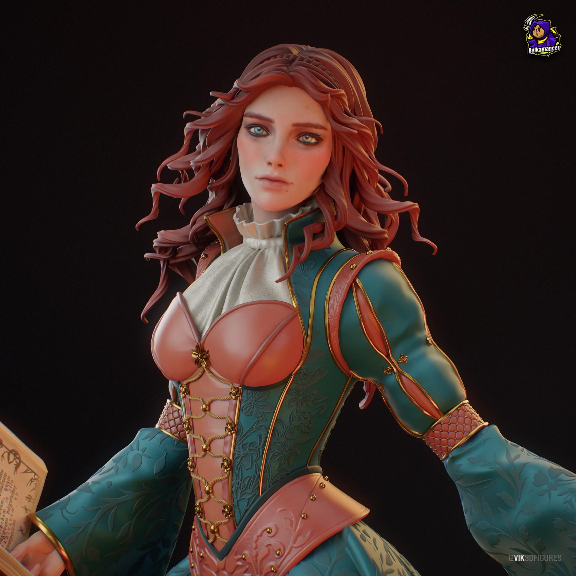 Triss Merigold Statue, Hand Painted Resin Figure, 24 cm (9.45 in)