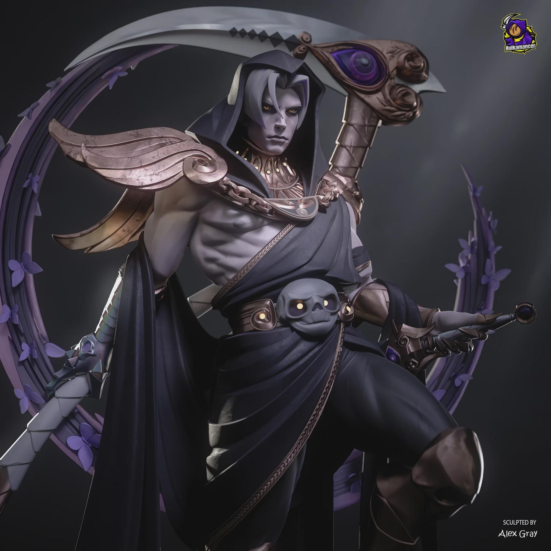 Thanatos resin figure, Hand Painted Collectible Statue, 32.1 cm (12.64 in)