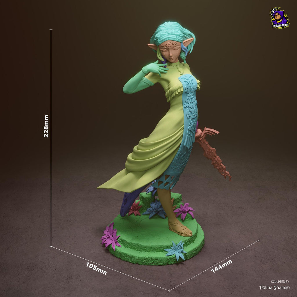 Princess Zelda Statue, Resin Statue, Hand Painted Collectible, 228 mm (9.0 in)