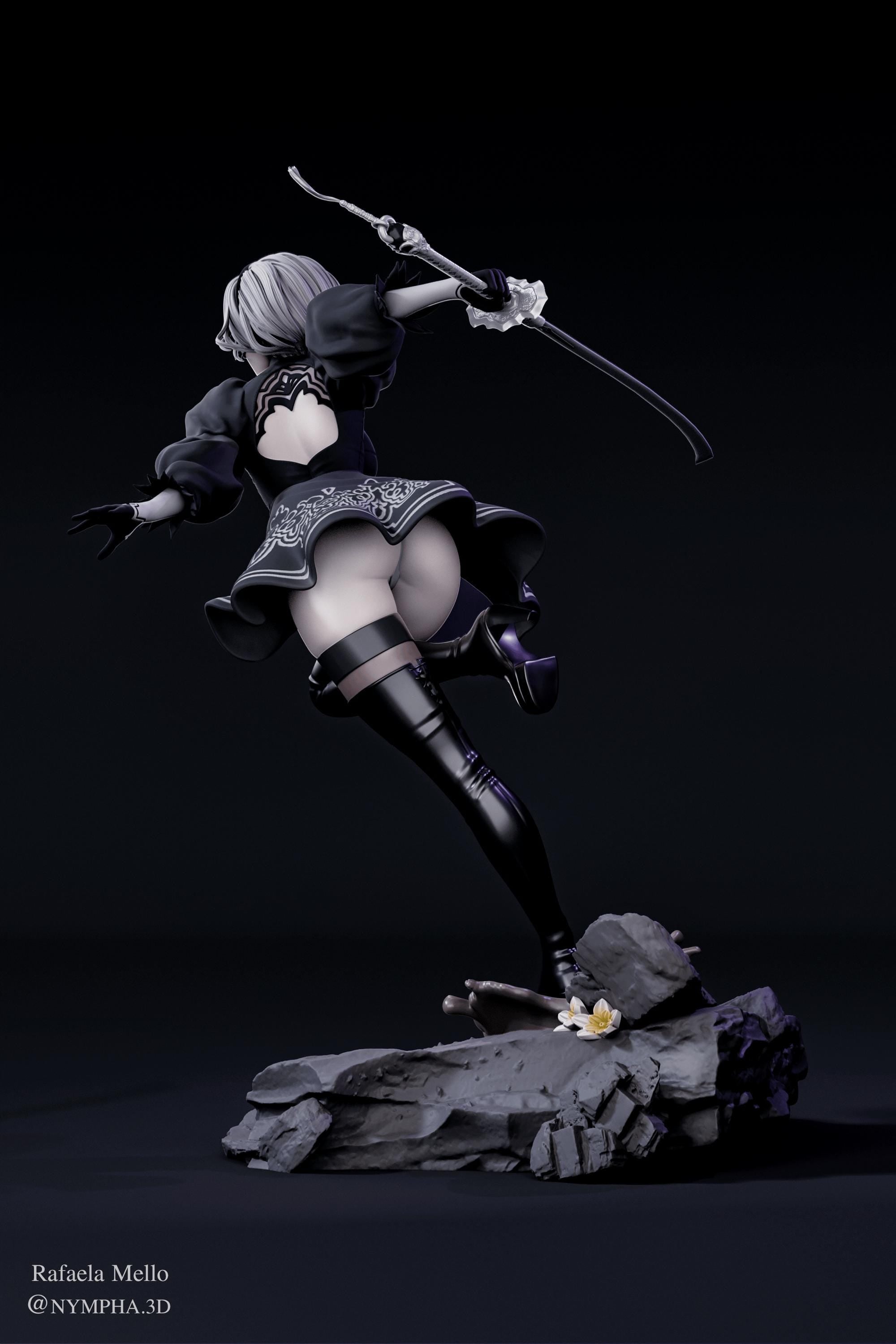 2B Figure - NieR Automata Resin Statue, Hand Painted Collectible