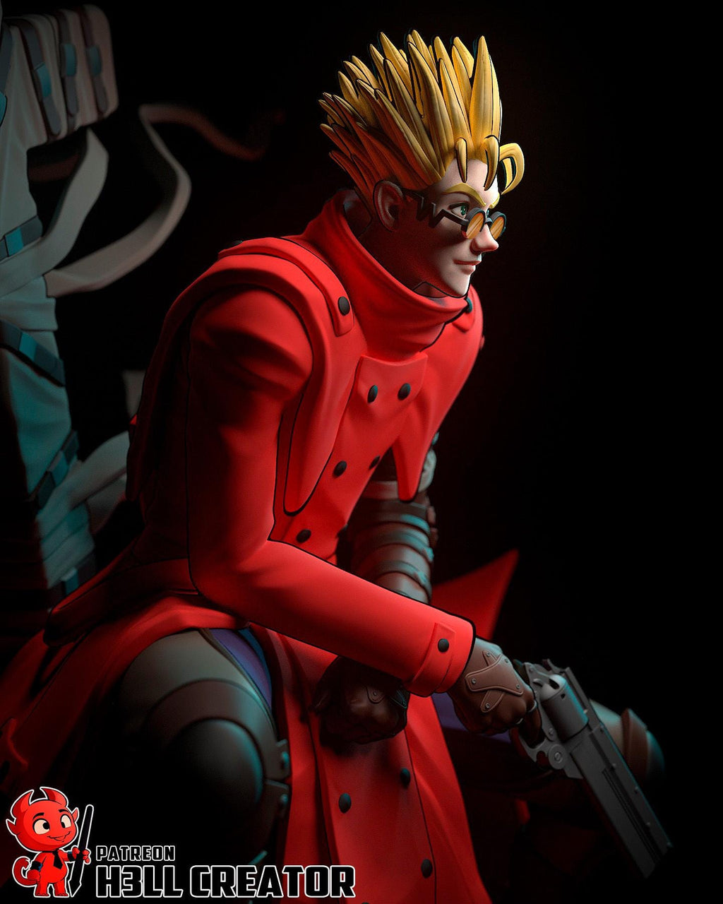 Vash The Stampede Figure, Resin Statue, Hand Painted Collectible, 22.9 cm (9.0 in)