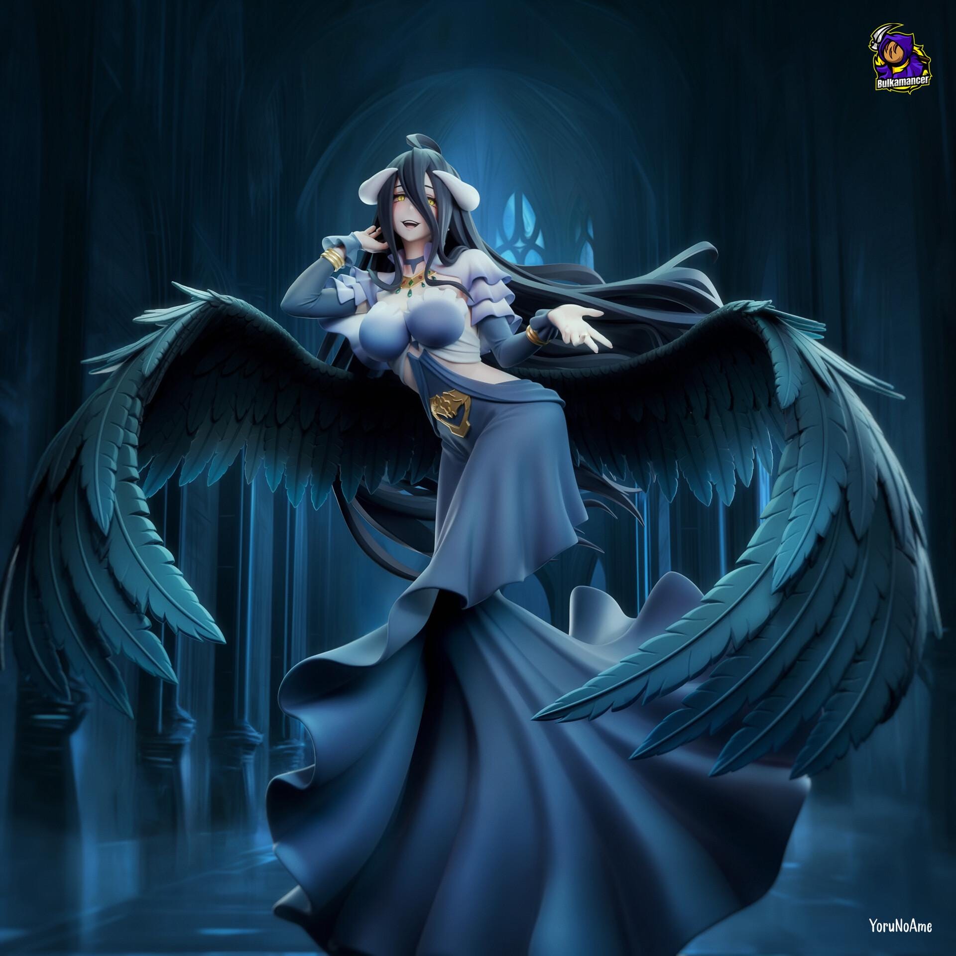 Albedo Resin Figure, Hand Painted Collectible Statue, 224 mm (8.82 in)