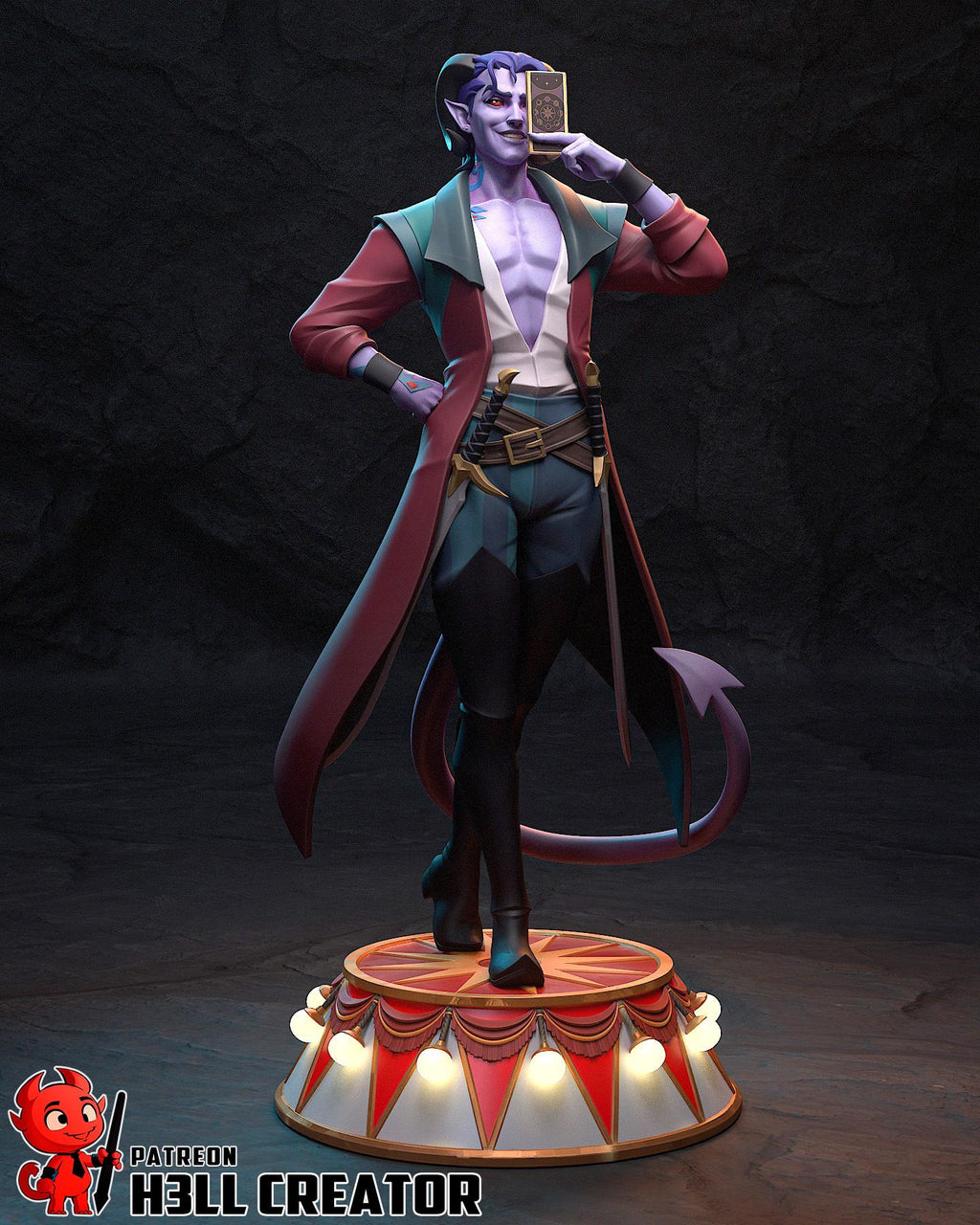 Mollymauk Tealeaf Statue, Hand Painted Collectible Figure, 204 mm (8.0 in)