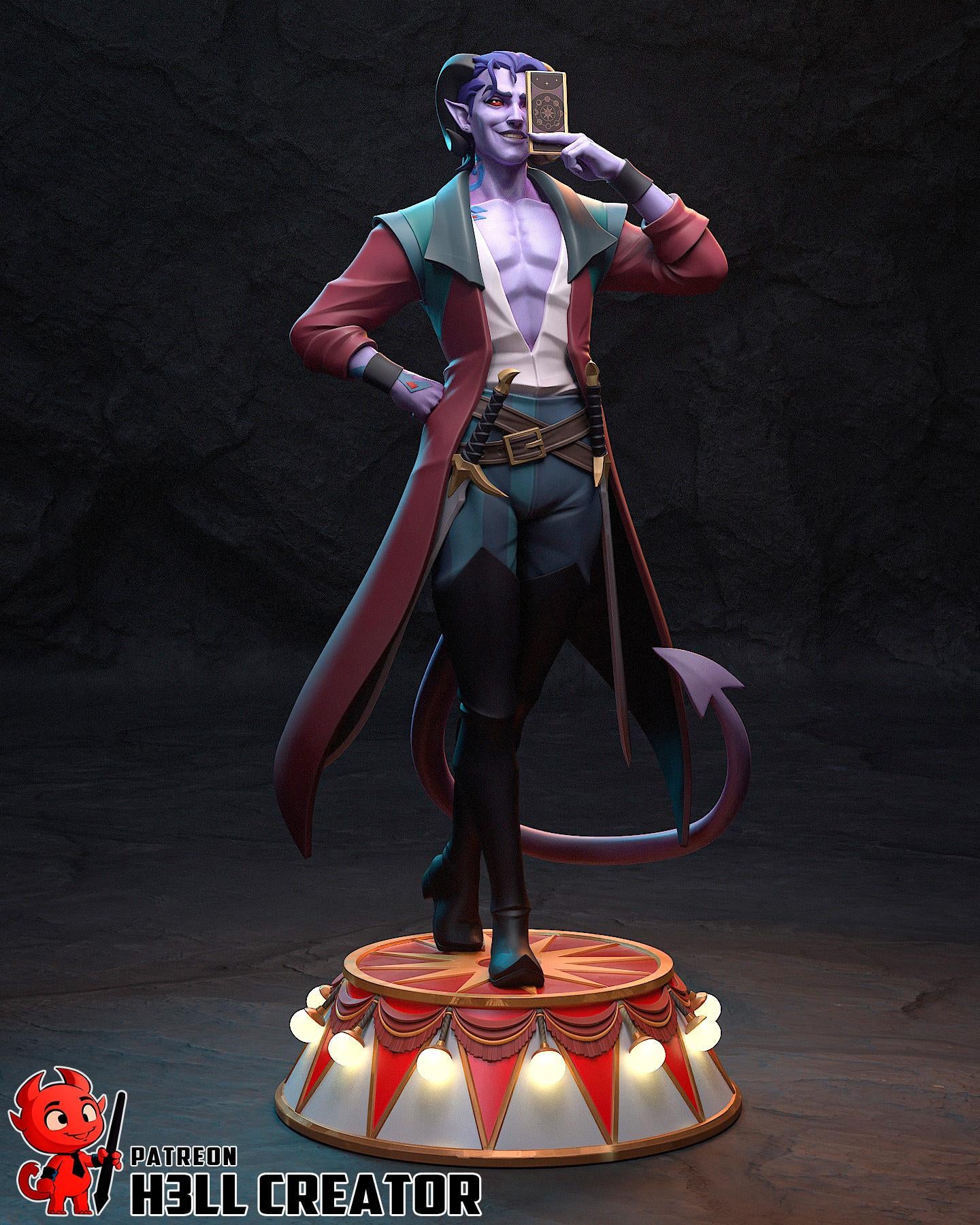 Mollymauk Tealeaf Statue, Hand Painted Collectible Figure, 204 mm (8.0 in)
