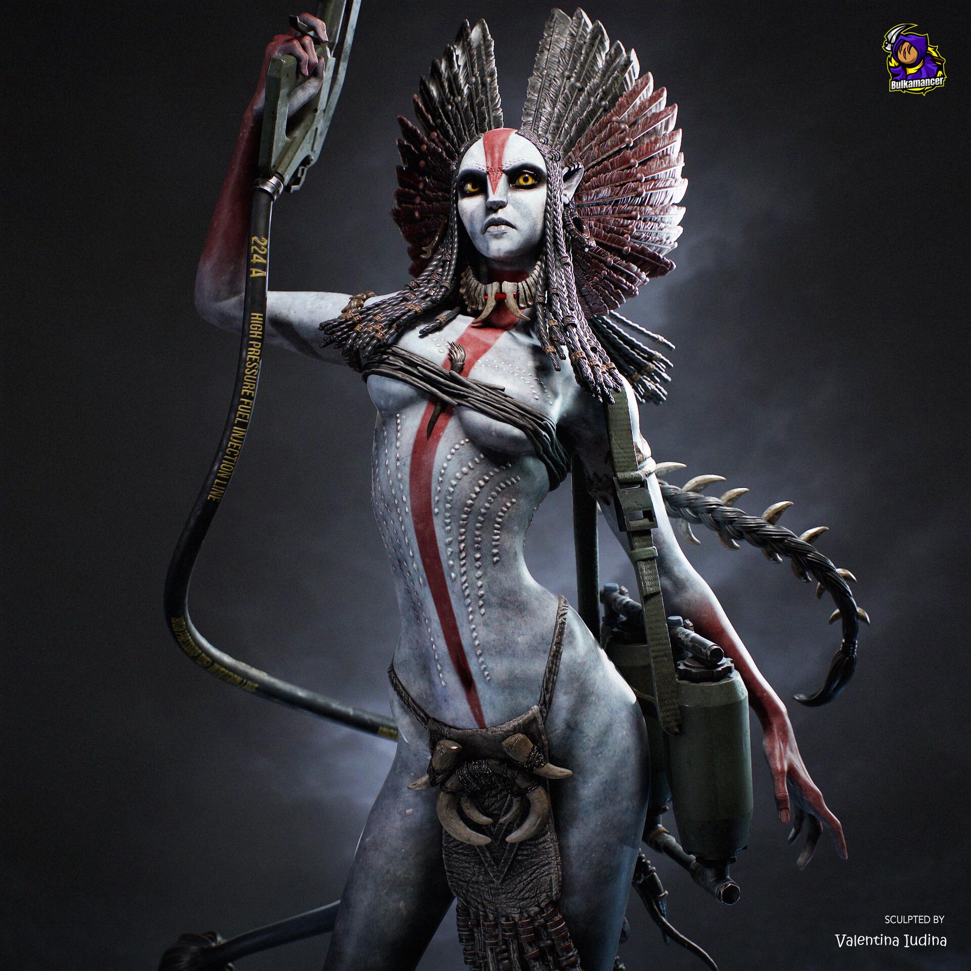Varang Resin Figure, Hand Painted Collectible Statue, 34.1 cm (341 mm)
