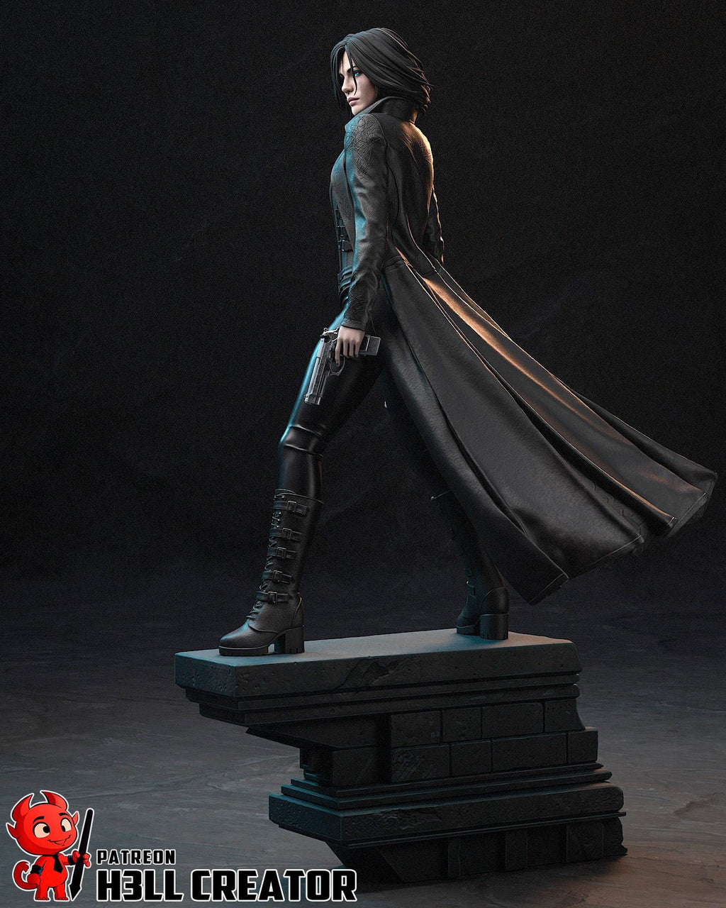 Selene resin statue, Hand Painted Collectible Figure, 234 mm (9.2 in)