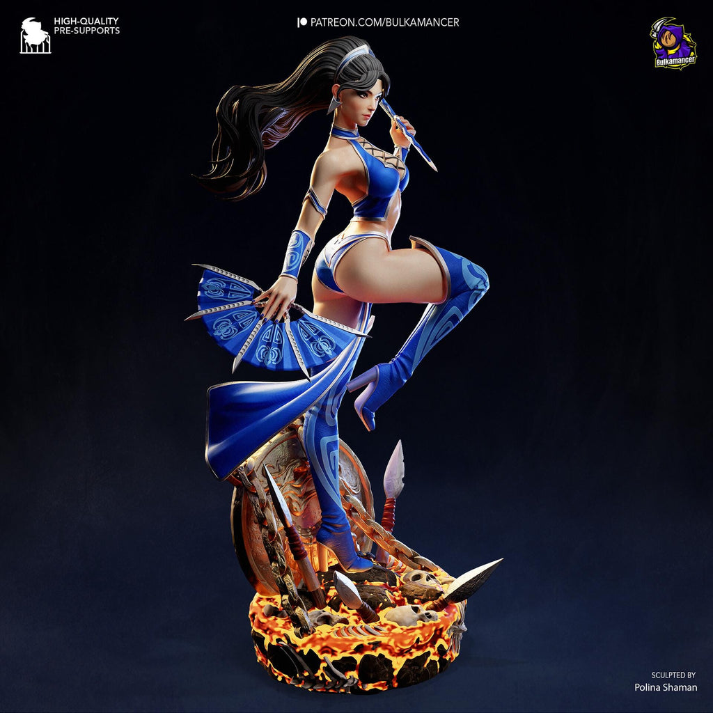 Kitana Mortal Kombat Figure, Resin Statue, Hand Painted Figure