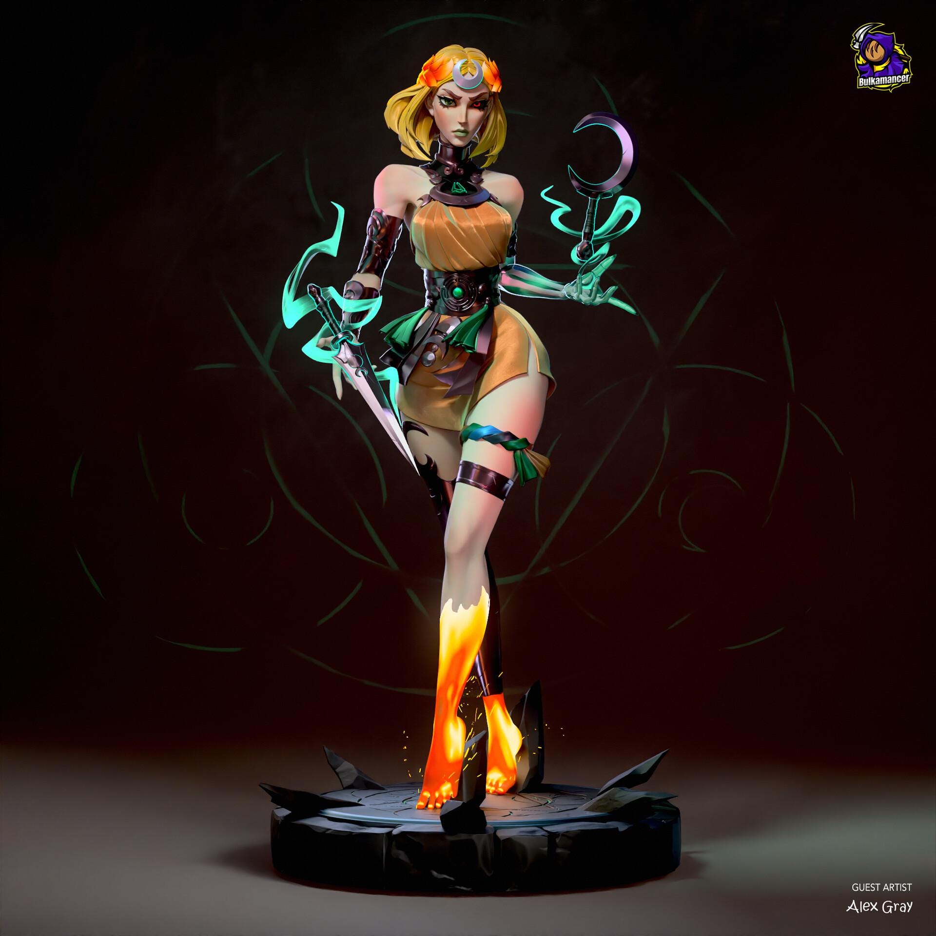 Melinoe resin figure, Hand Painted Resin Statue, 22 cm (8.66 in)