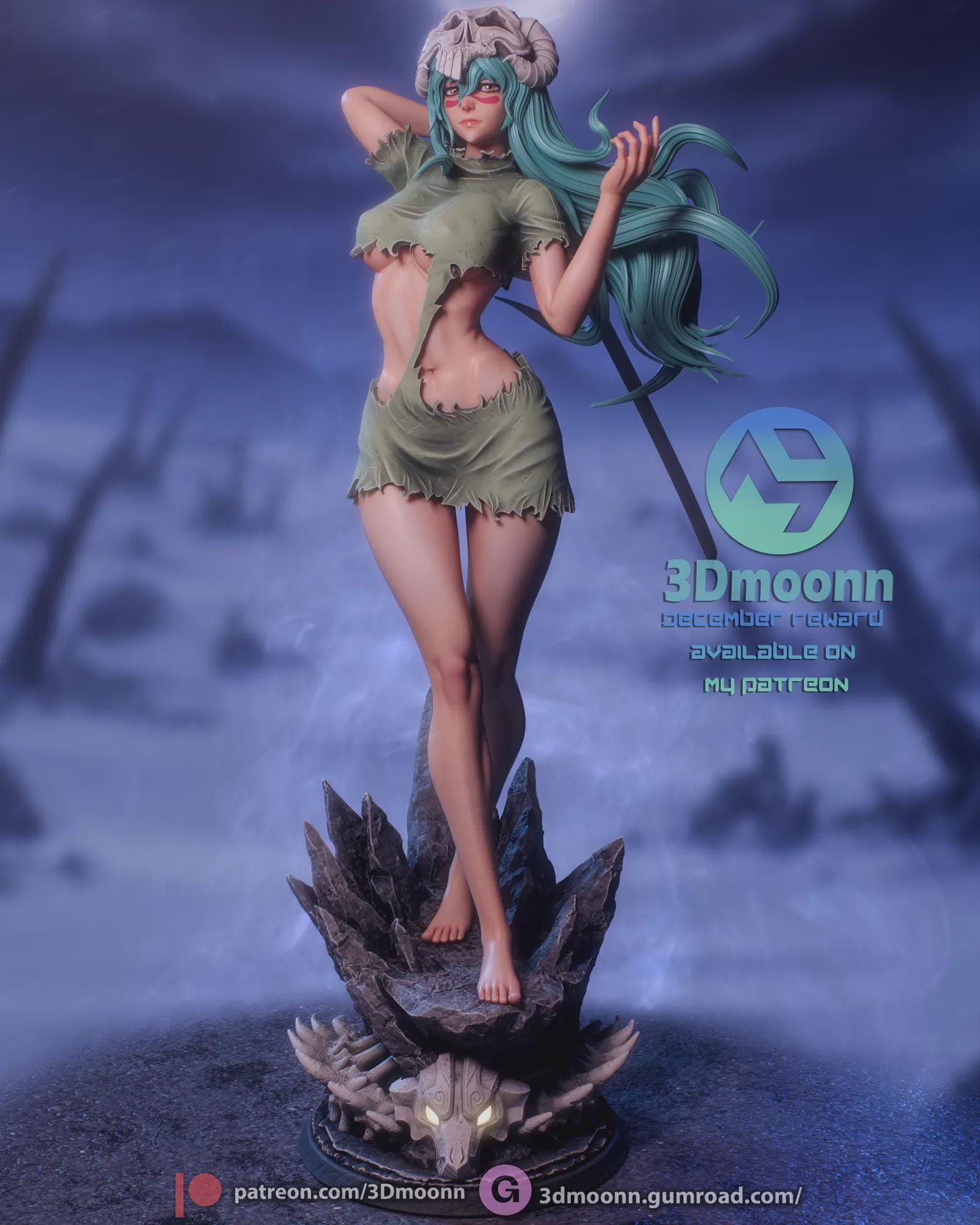 Nelliel Tu Odelschwanck, Nelliel Resin Statue, Hand Painted 1/6 Scale