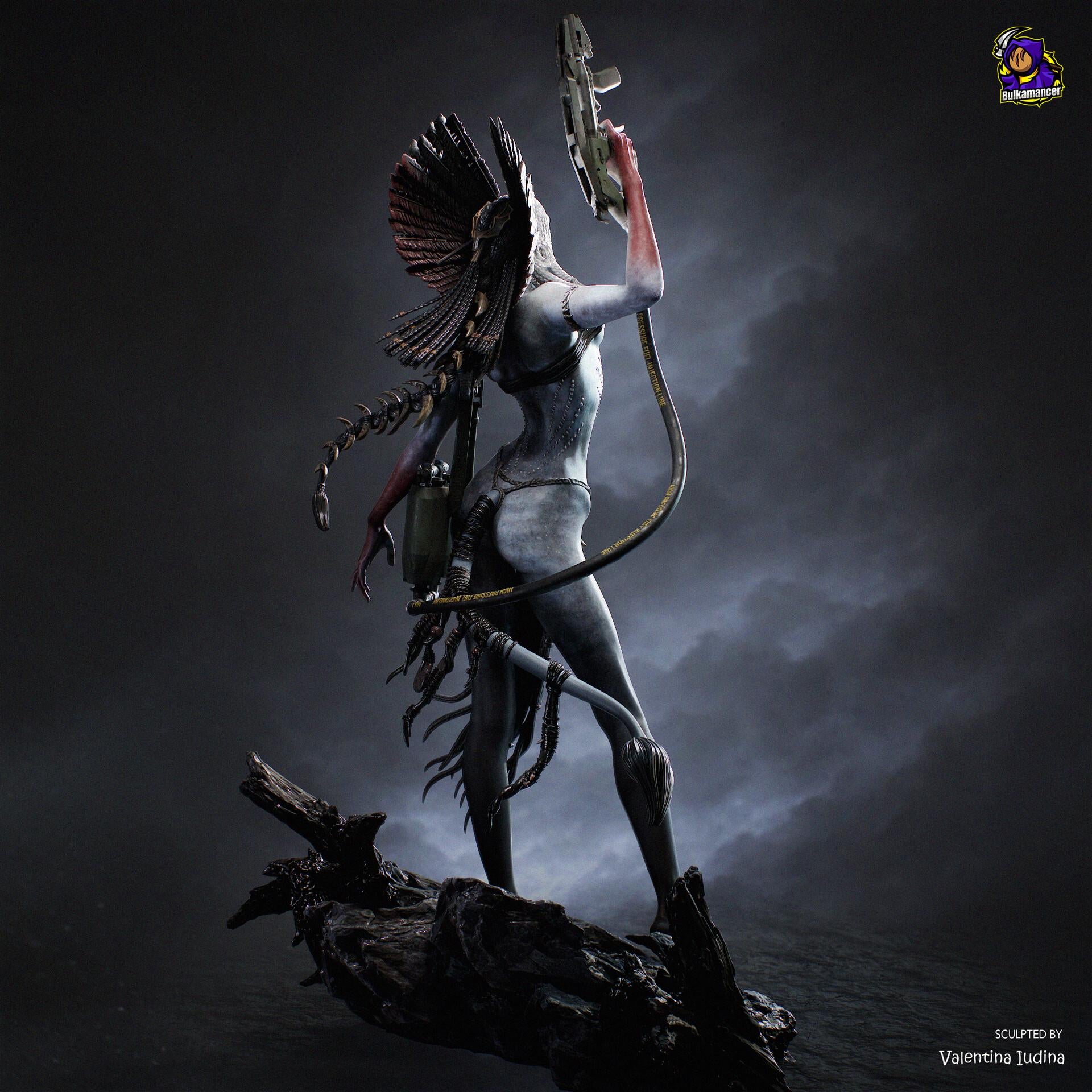 Varang Resin Figure, Hand Painted Collectible Statue, 34.1 cm (341 mm)