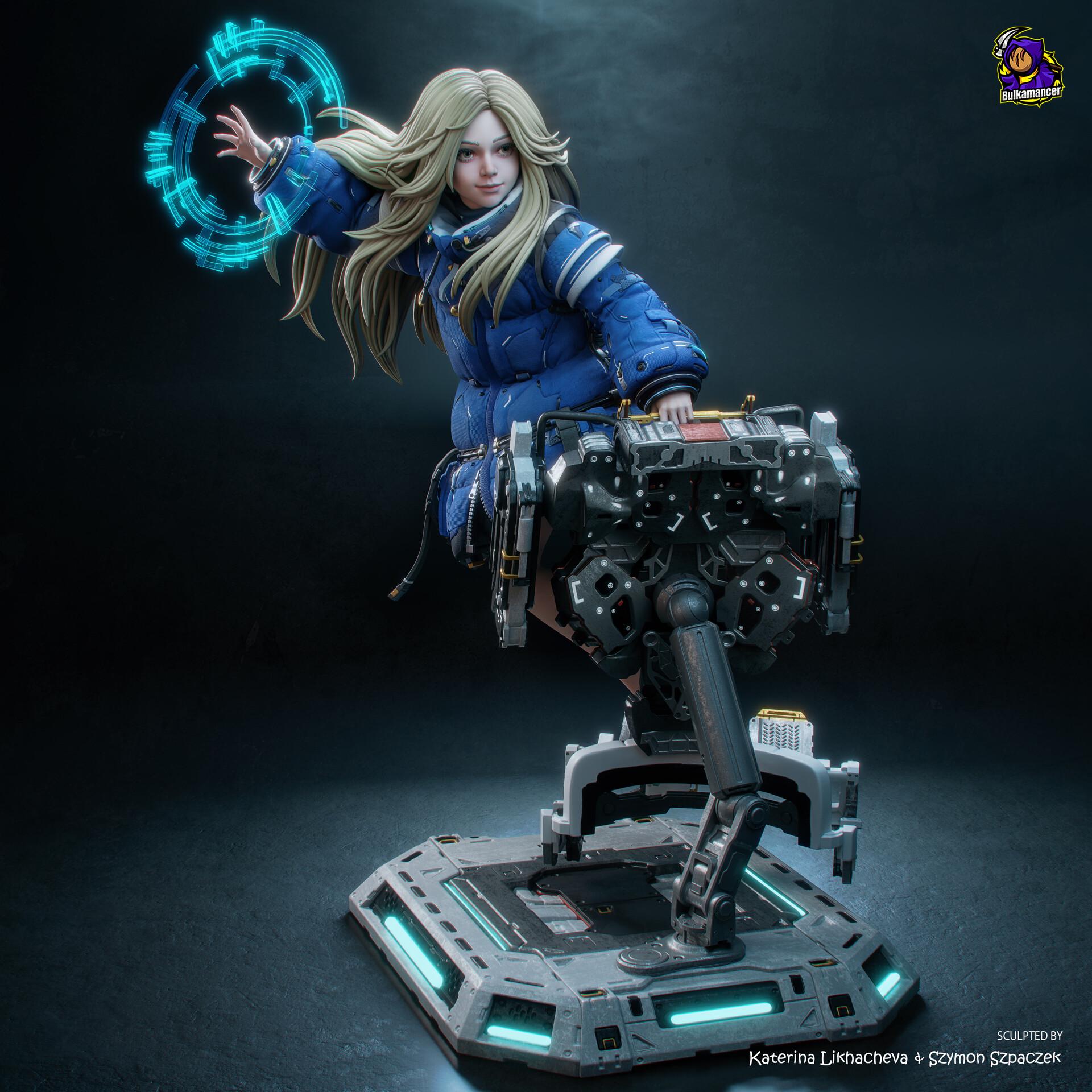 Diana Pragmata resin statue, Hand Painted Collectible Figure, 189 mm (7.4 in)
