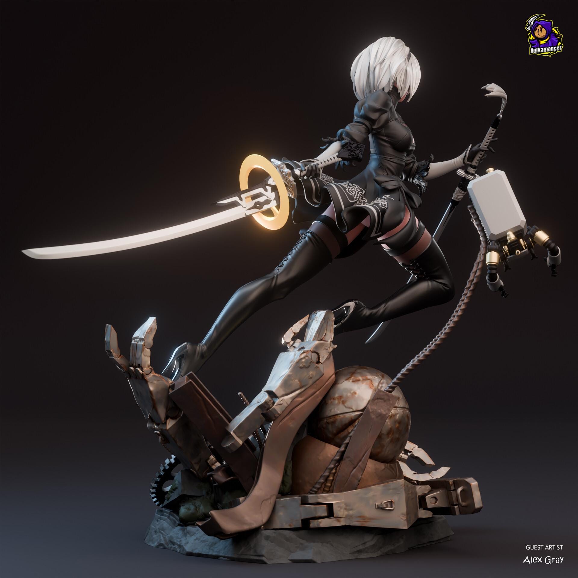 2B NieR Automata figure, Resin Statue, Hand Painted, 21.9 cm (8.6 in)