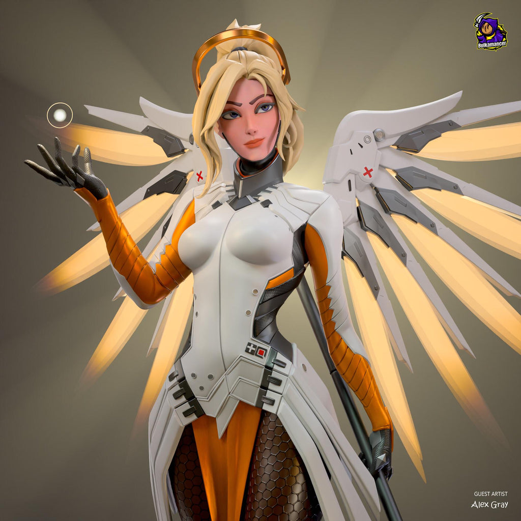 Mercy resin figure, Hand Painted Collectible Figure, 24 cm (9.4 in)