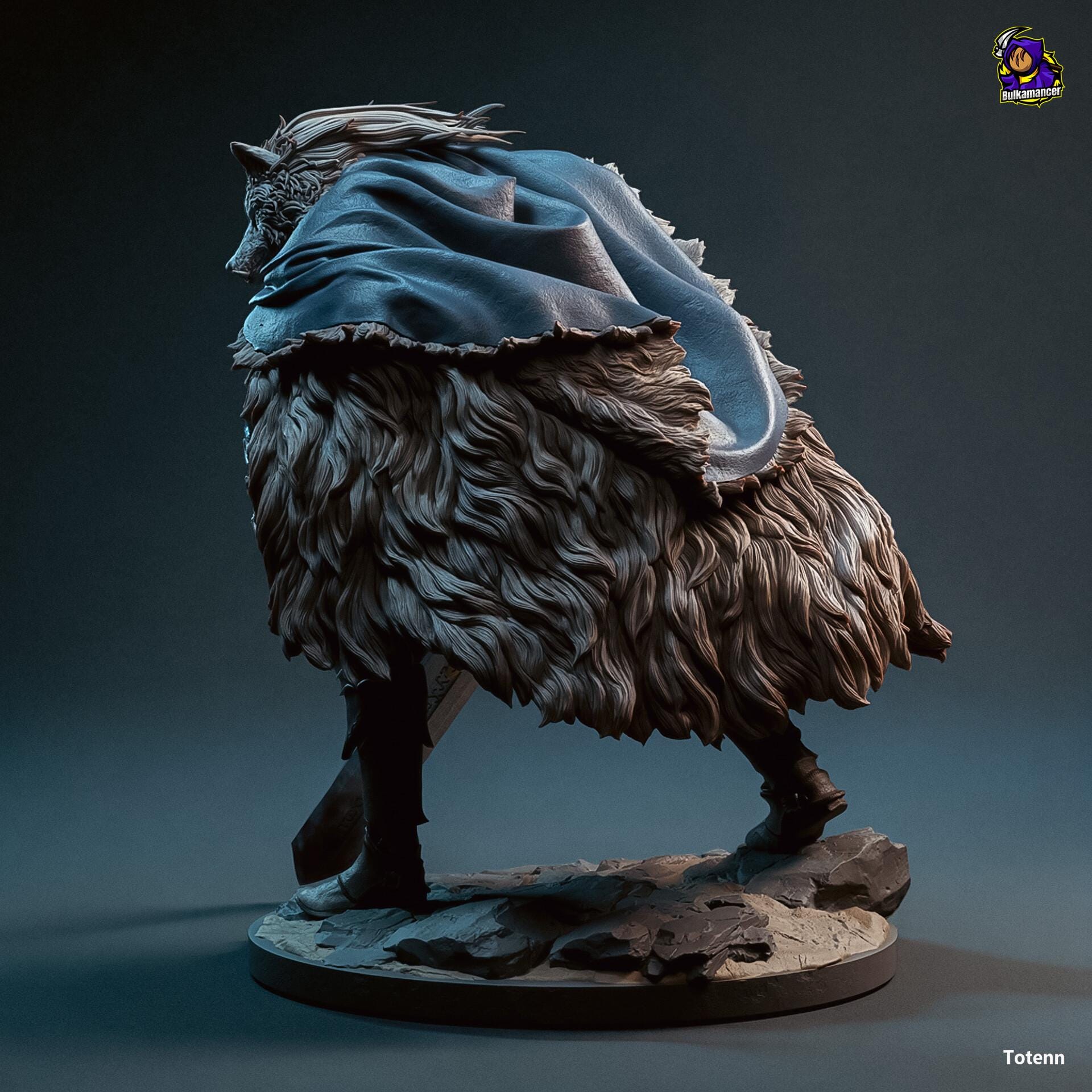 Blaidd the Half-Wolf, Blaidd Resin Figure, Hand Painted, 25 cm (9.84 in)