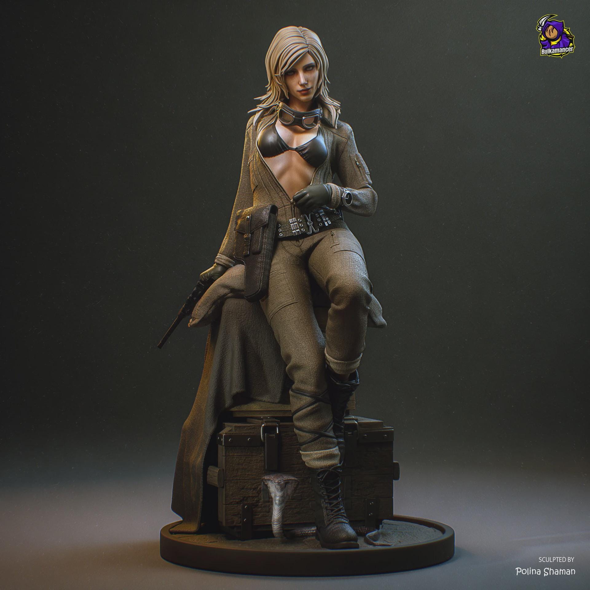 EVA Metal Gear Solid Figure, Resin Statue, Hand Painted, 22.7 cm (8.94 in)