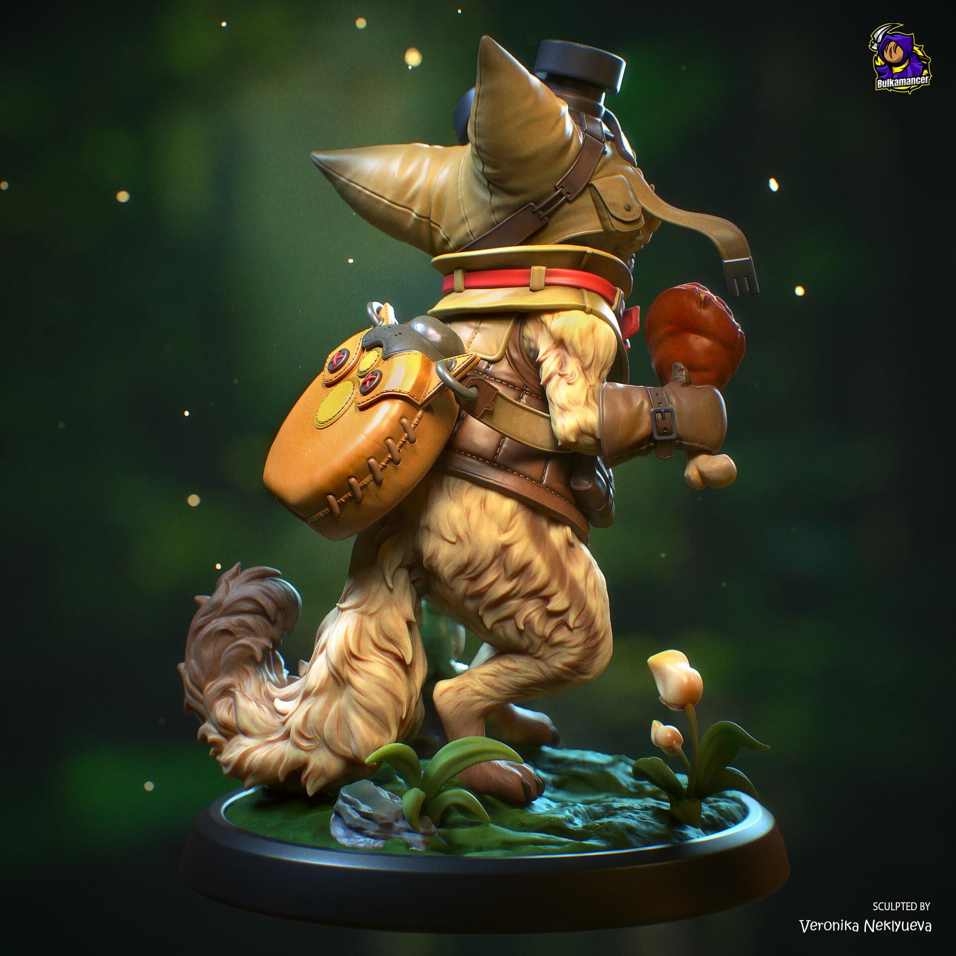 Palico resin figure, Monster Hunter Hand Painted Collectible Statue